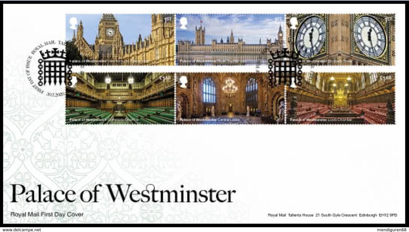 GROSSBRITANNIEN GRANDE BRETAGNE GB 2020 PALACE OF WESTMINSTER SET 6V. FDC SG 4388-93 MI 4614-19 YT 5030-35 - 2011-2020 Ediciones Decimales