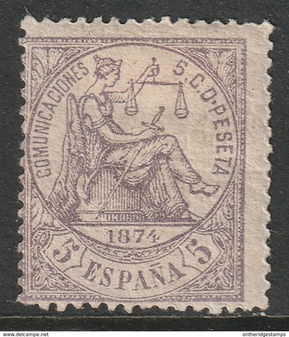 Spain 1874 Sc 202 Mi 136 Ed 144 MH DG - Unused Stamps