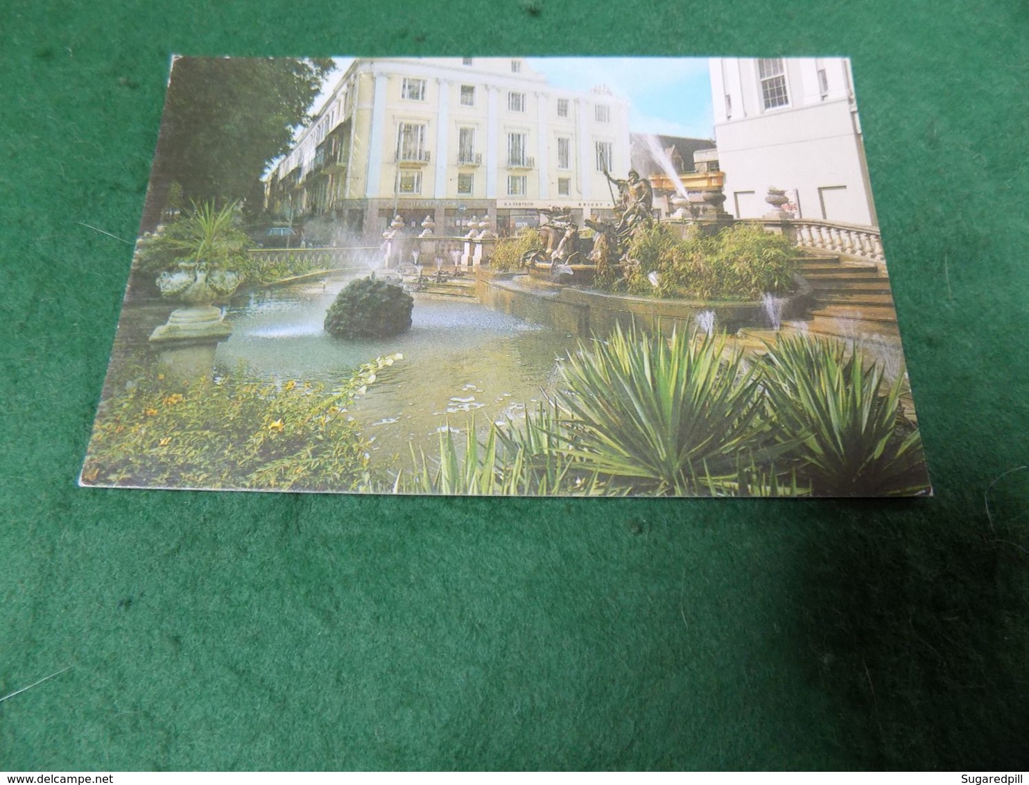 VINTAGE UK ENGLAND GLOUCESTERSHIRE: CHELTENHAM The Dolphin Fountain Colour Salmon - Cheltenham