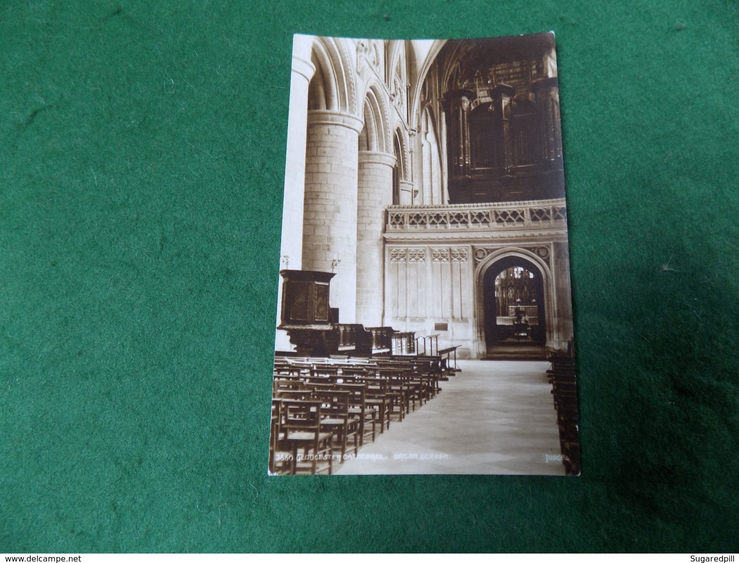 VINTAGE UK ENGLAND GLOUCESTERSHIRE: GLOUCESTER Cathedral Organ Screen Sepia Judges - Gloucester