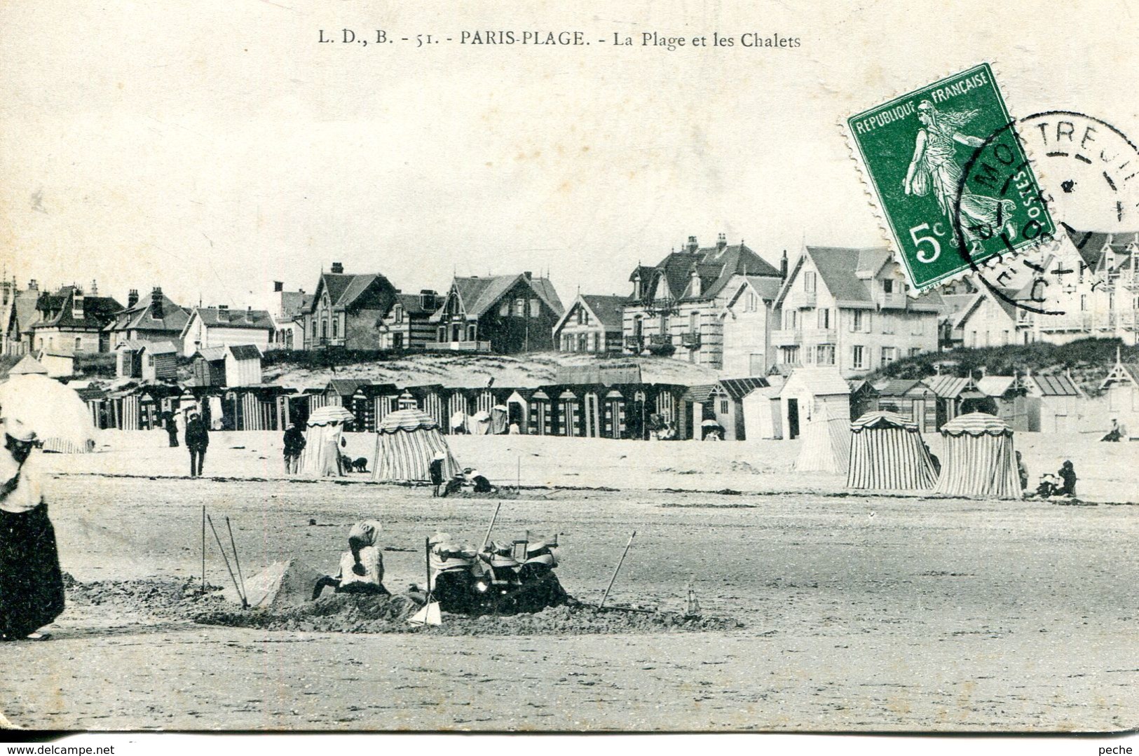 N°2315 R -cpa Le Touquet Paris Plage -la Plage Et Les Chalets- - Le Touquet