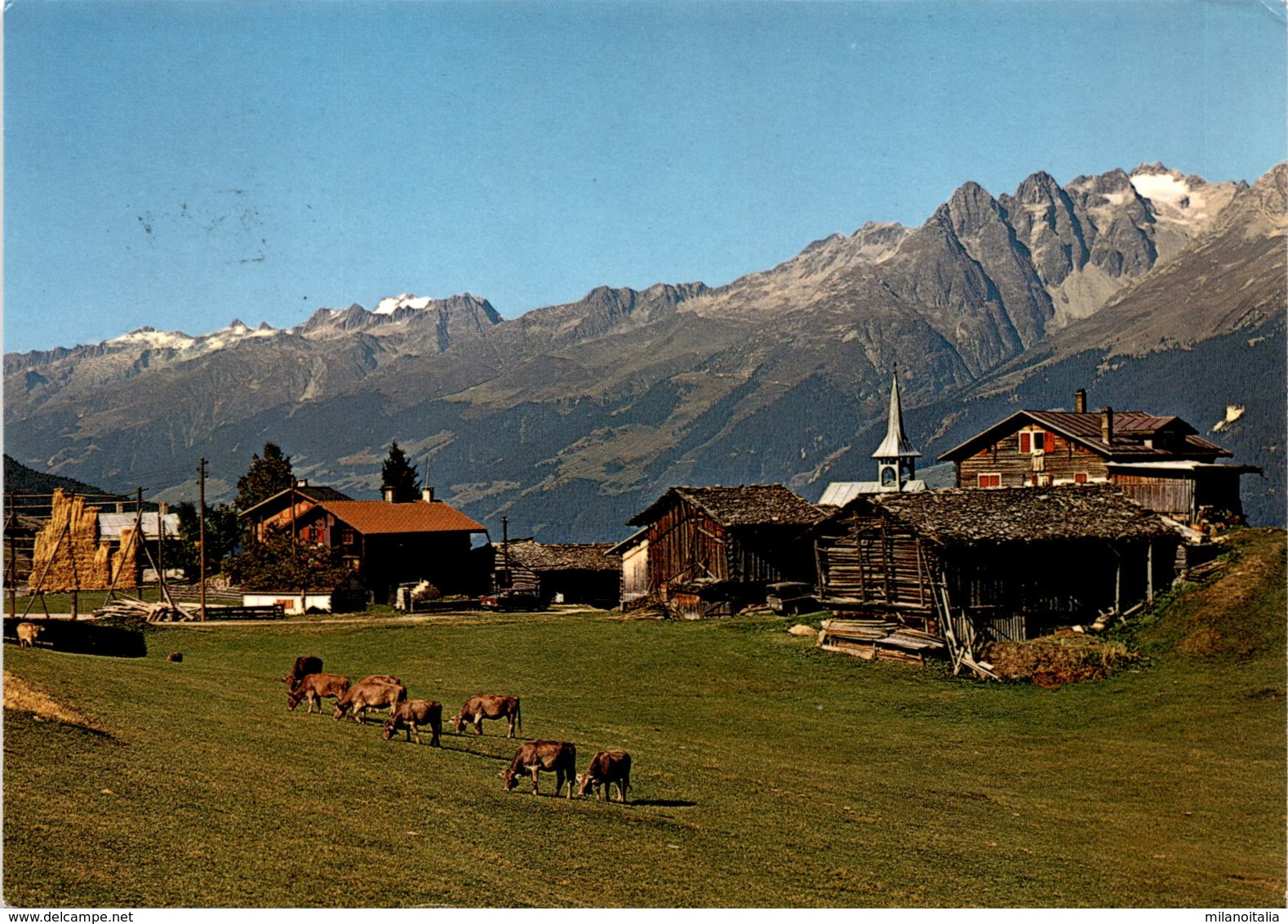 Obersaxen - Miraniga Mit Dem Oberalpstock (5792) * 1. 7. 1983 - Obersaxen