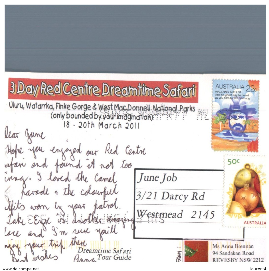 (F 20) Australia - 3 Day Red Centre Dreamtime Safari (with Stamp) - Outback