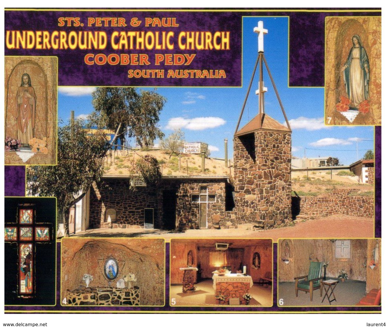 (F 20) Australia - SA - Undergroud Catholic Church In Coober Peddy (7 Views) - Coober Pedy