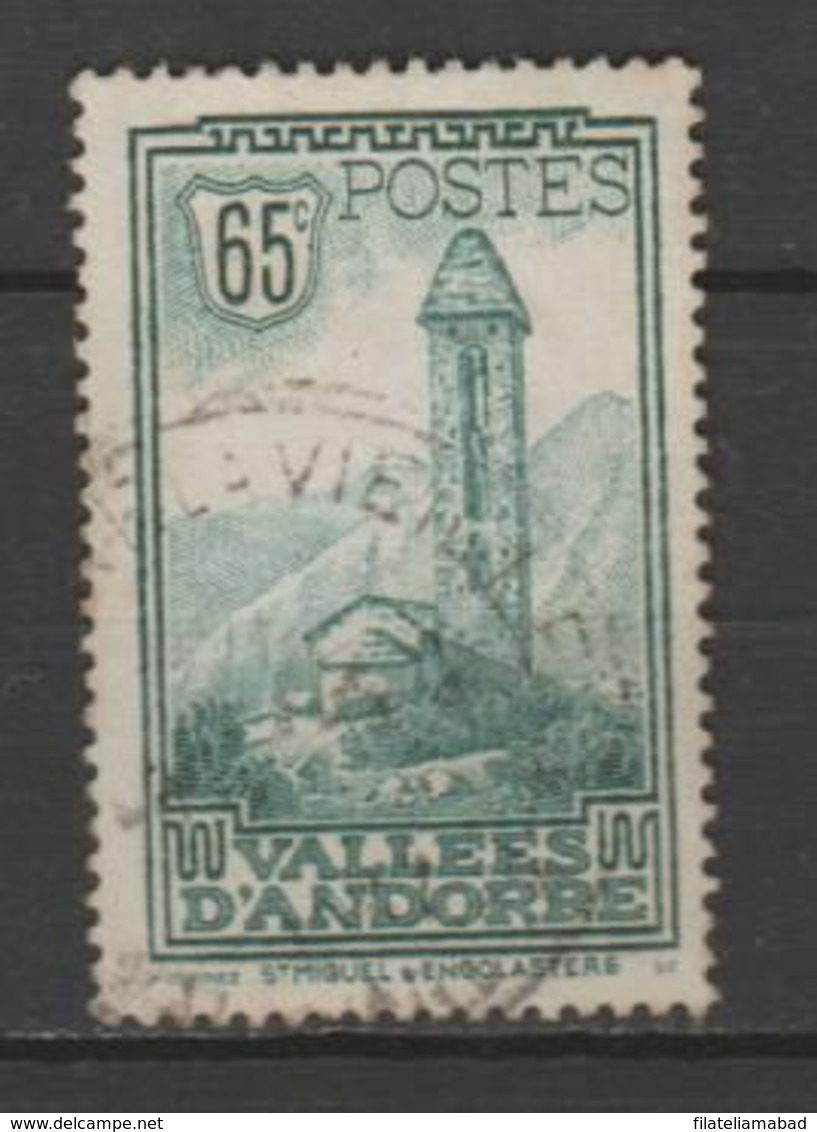 ANDORRA CORREO FRANCES SELLO USADO MATASELLOS DE EPOCA Nº 36  (CC.) - Used Stamps