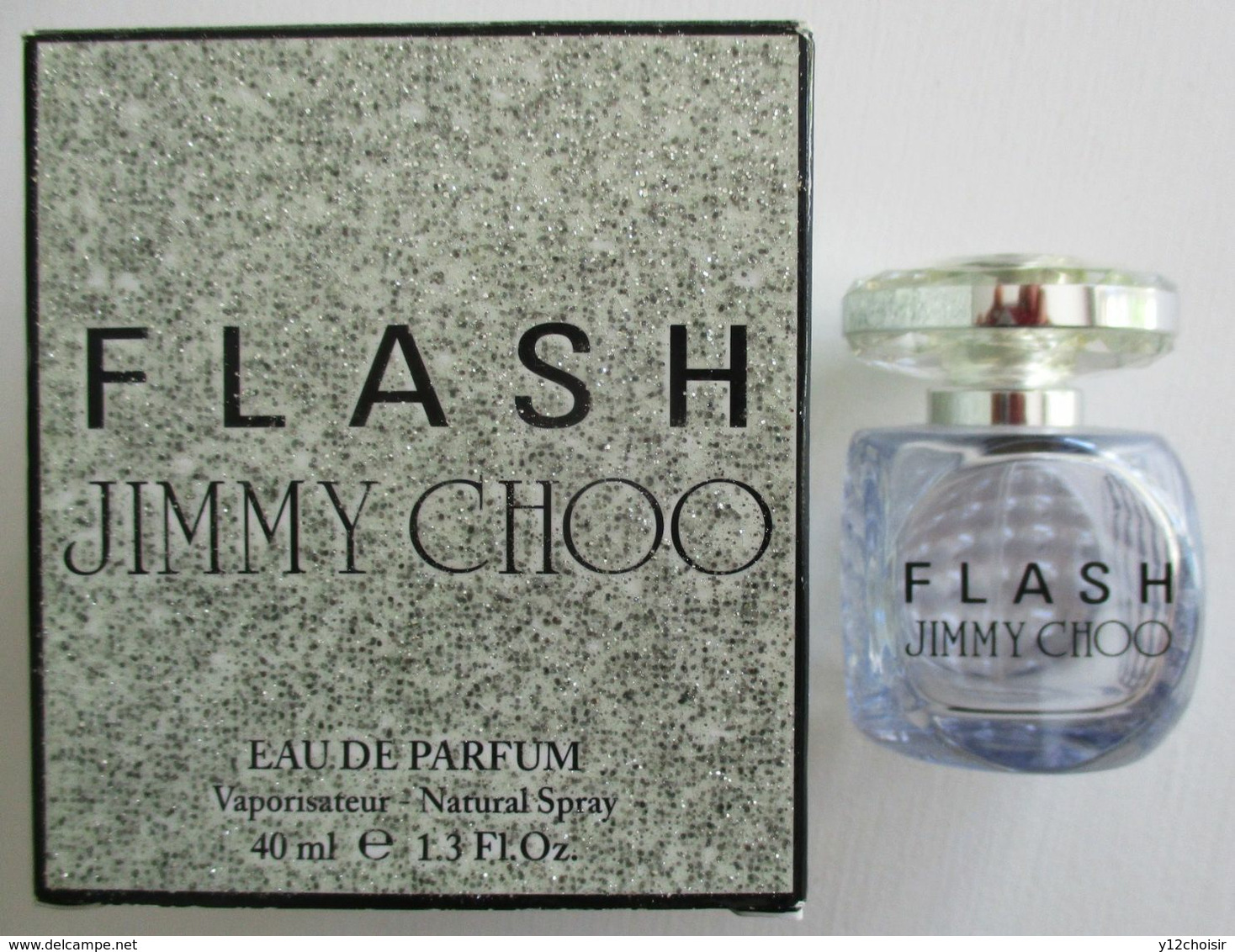 FLACON VIDE 40 Ml EAU DE PARFUM FLASH JIMMY CHOO VAPORISATEUR NATURAL SPRAY MADE IN FRANCE + SA BOITE D ORIGINE - Flacons (vides)