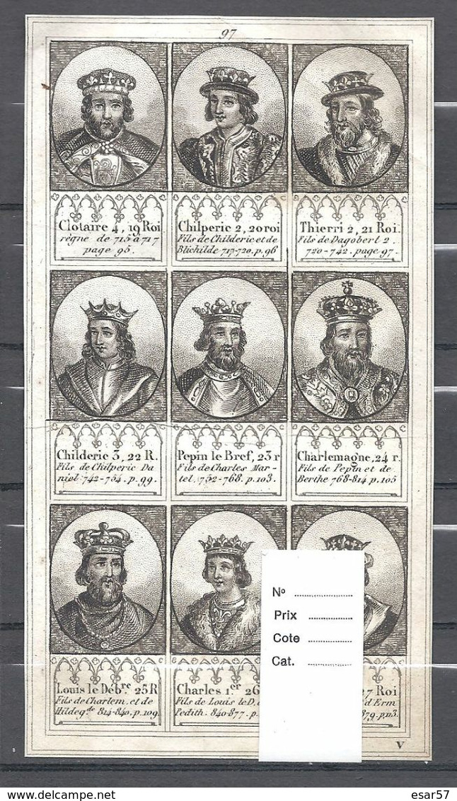 Superbe Et Rare Ensemble De 72 Portraits De Rois De France Extraits D'un Ouvrage Du Milieu Du XIX ème. - Altri & Non Classificati