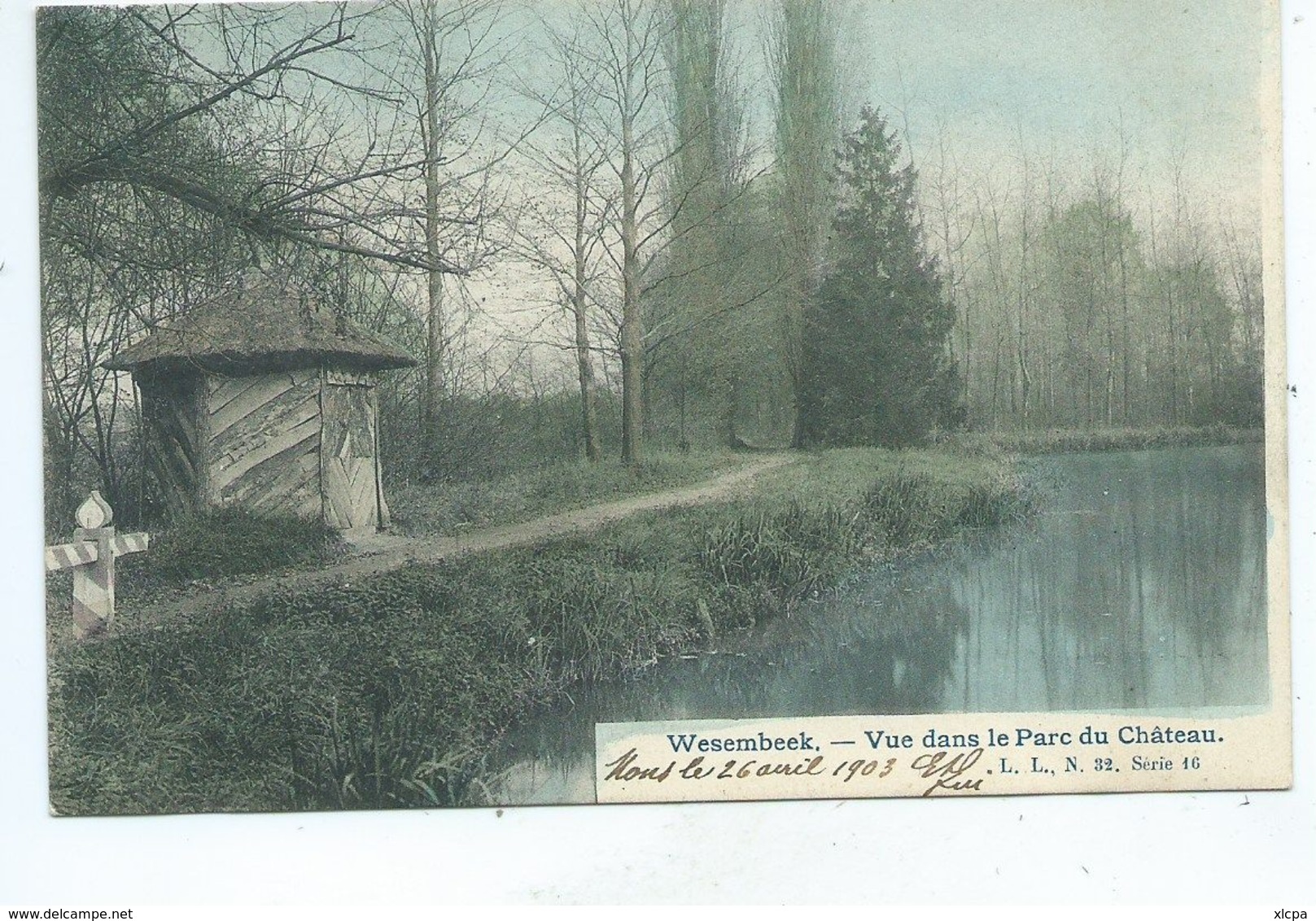 Wesembeek Vue Dans Le Parc Du Château ( Gekleurd ) - Wezembeek-Oppem