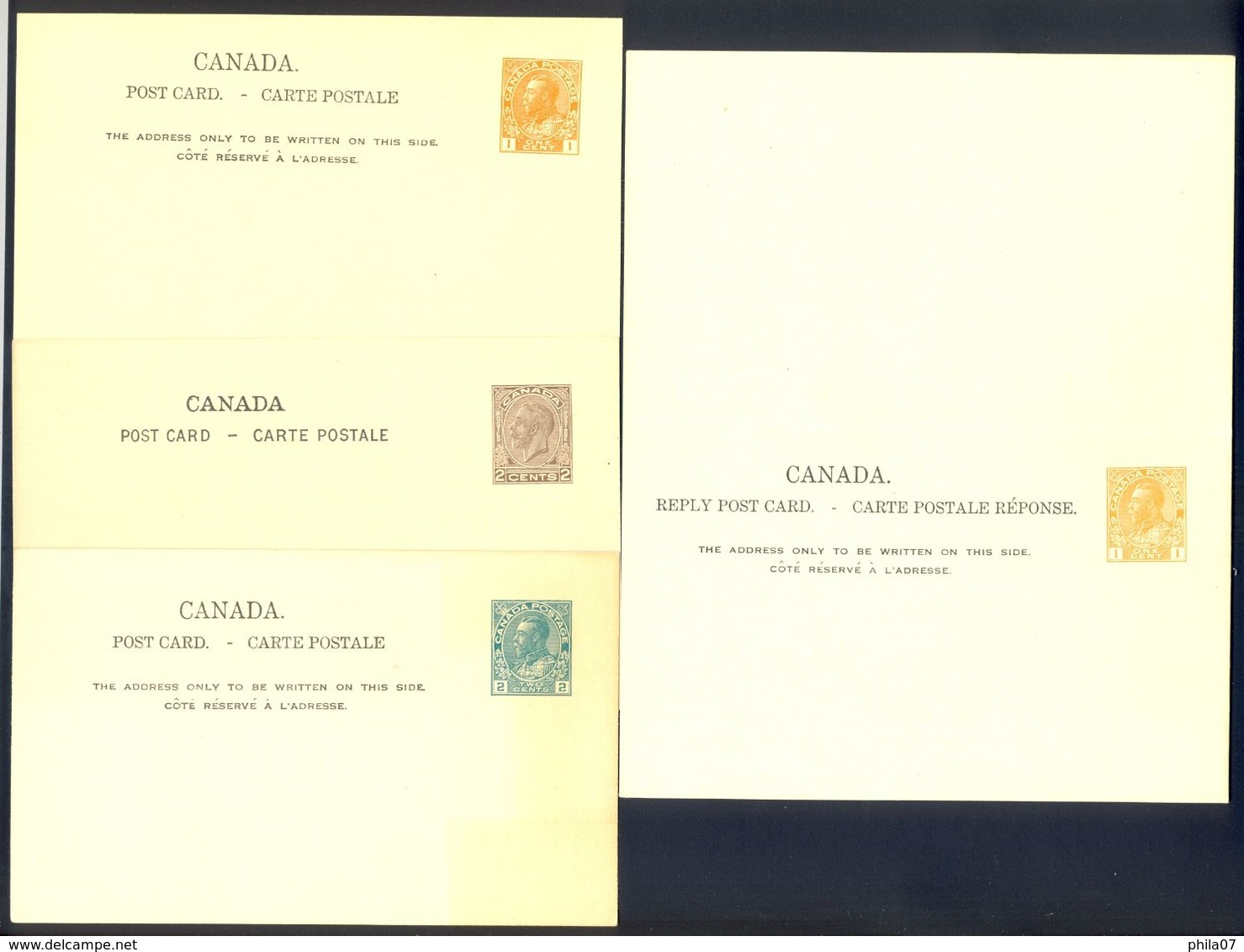 CANADA - Lot Of 4 Various Not Traveled Stationery With Variou Imprinted Value. In Good Condition. - Sonstige & Ohne Zuordnung