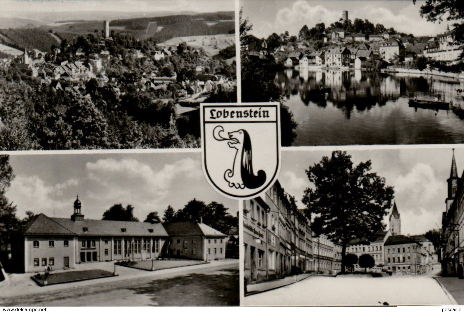 THURINGE - CP 4 VUES + BLASON LOBENSTEIN - BILDVERLAG PHOTO KONIG LOBENSTEIN NR 7 - CIRCULEE - Lobenstein