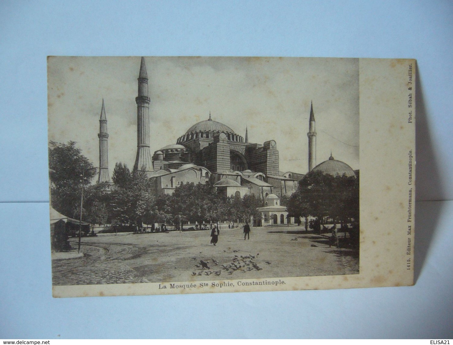 CONSTANTINOPLE TURQUIE AUJOURD’HUI ISTANBUL LA MOSQUEE STE SOPHIE CPA 1415 EDITEUR MAX FRUCHTERMANN PHOTO SEBAH & JOAILL - Türkei