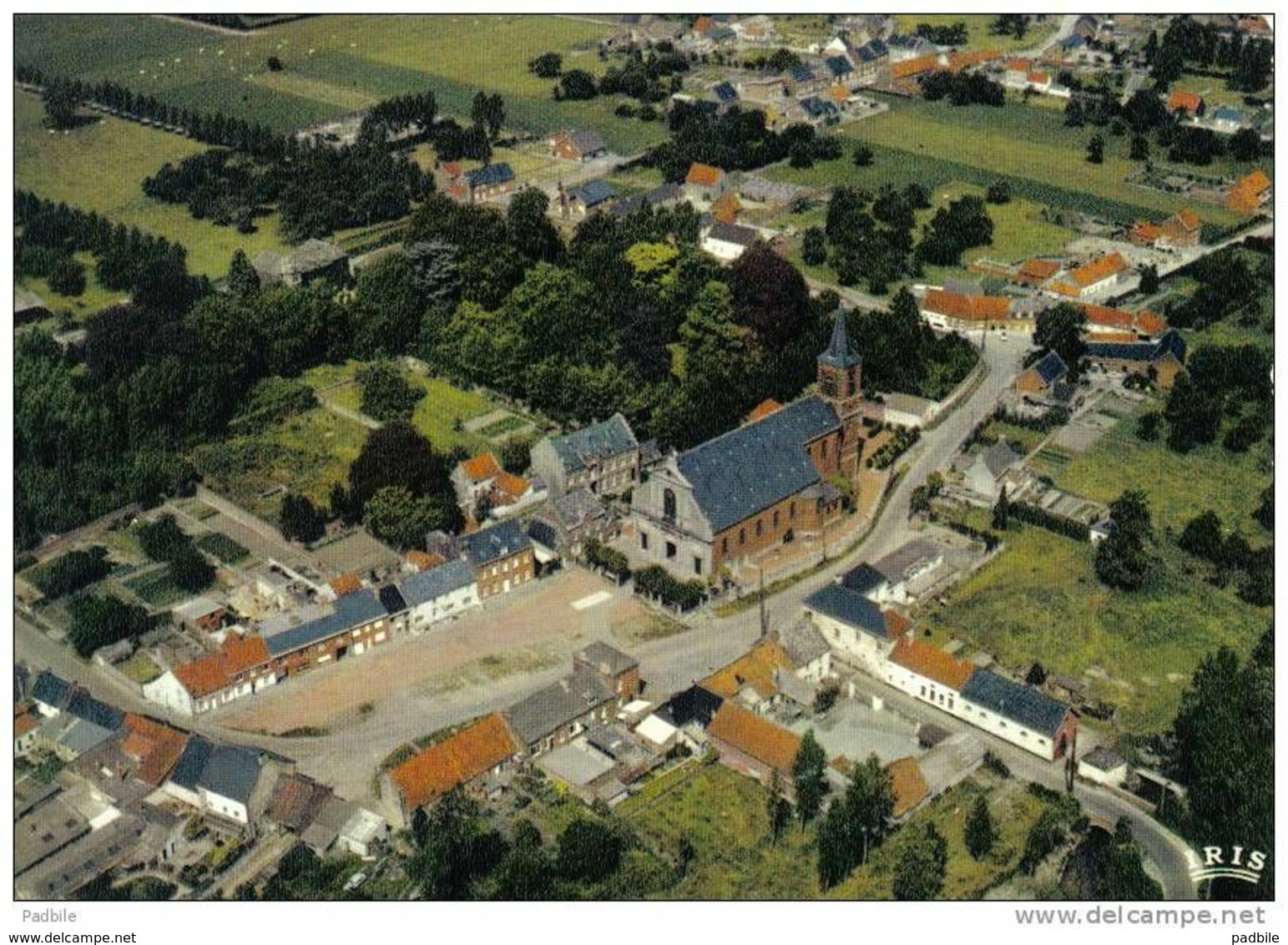 Carte Postale  Belgique Tongre-Notre-Dame  Vue D'avion Trés Beau Plan - Chièvres