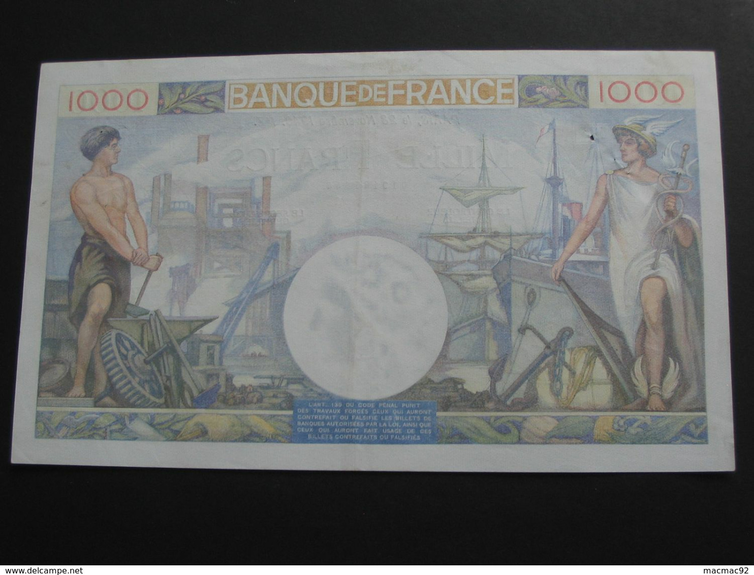 1000 Francs  - Commerce Et Industrie - 28 Novembre 1940  **** EN ACHAT IMMEDIAT **** - 1 000 F 1940-1944 ''Commerce Et Industrie''