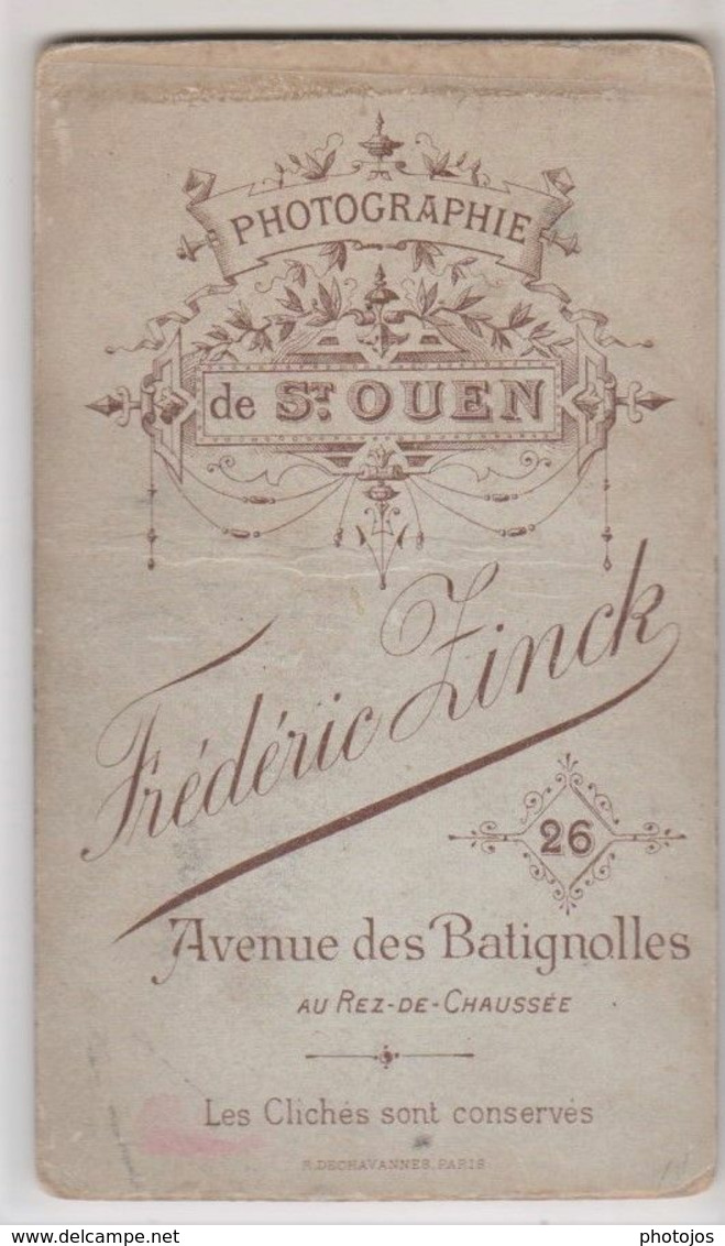 CDV. :  Portrait D'un Marin  Mousse ?  Par Frederic  Zinck  Photographe à Saint Ouen    Voir  état - Guerra, Militari