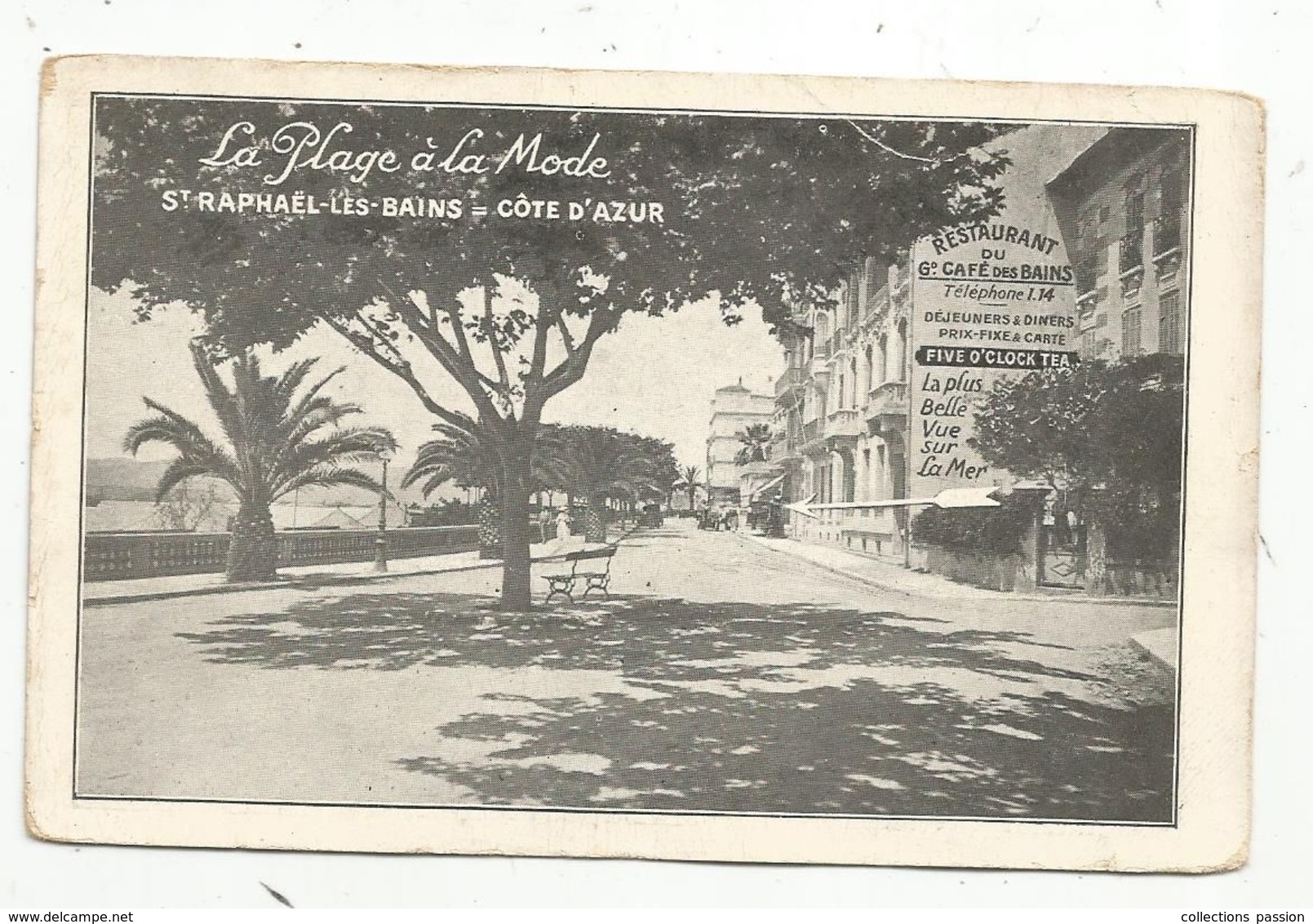 Calendrier Petit Format , 1924 , SAINT RAPHAEL LES BAINS , La Plage à La Mode , 2 Scans - Small : 1921-40