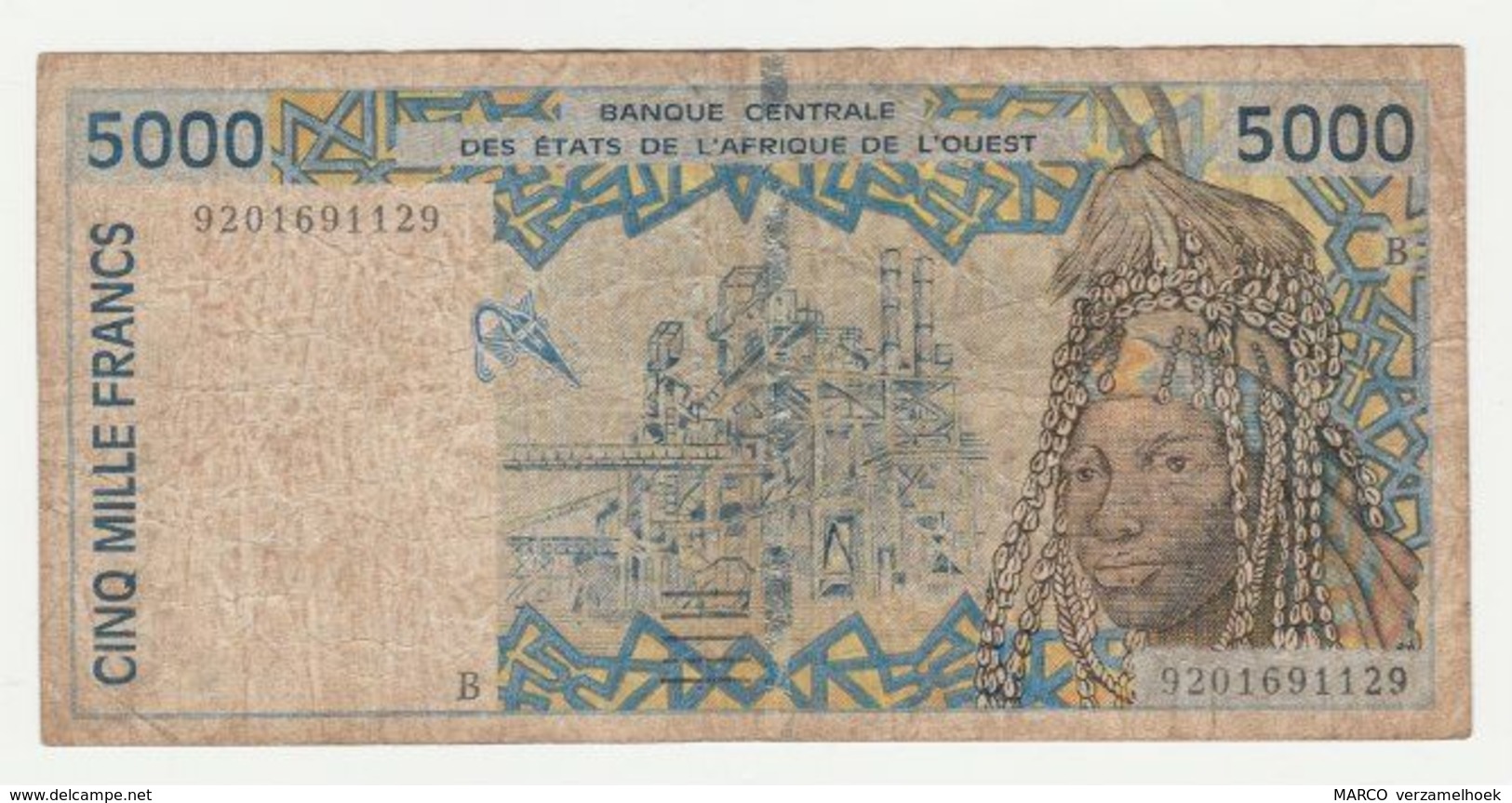 Banque Centrale Des Etats De L'Afrique De L'Ouest (senegal) 5000 Francs - Sénégal