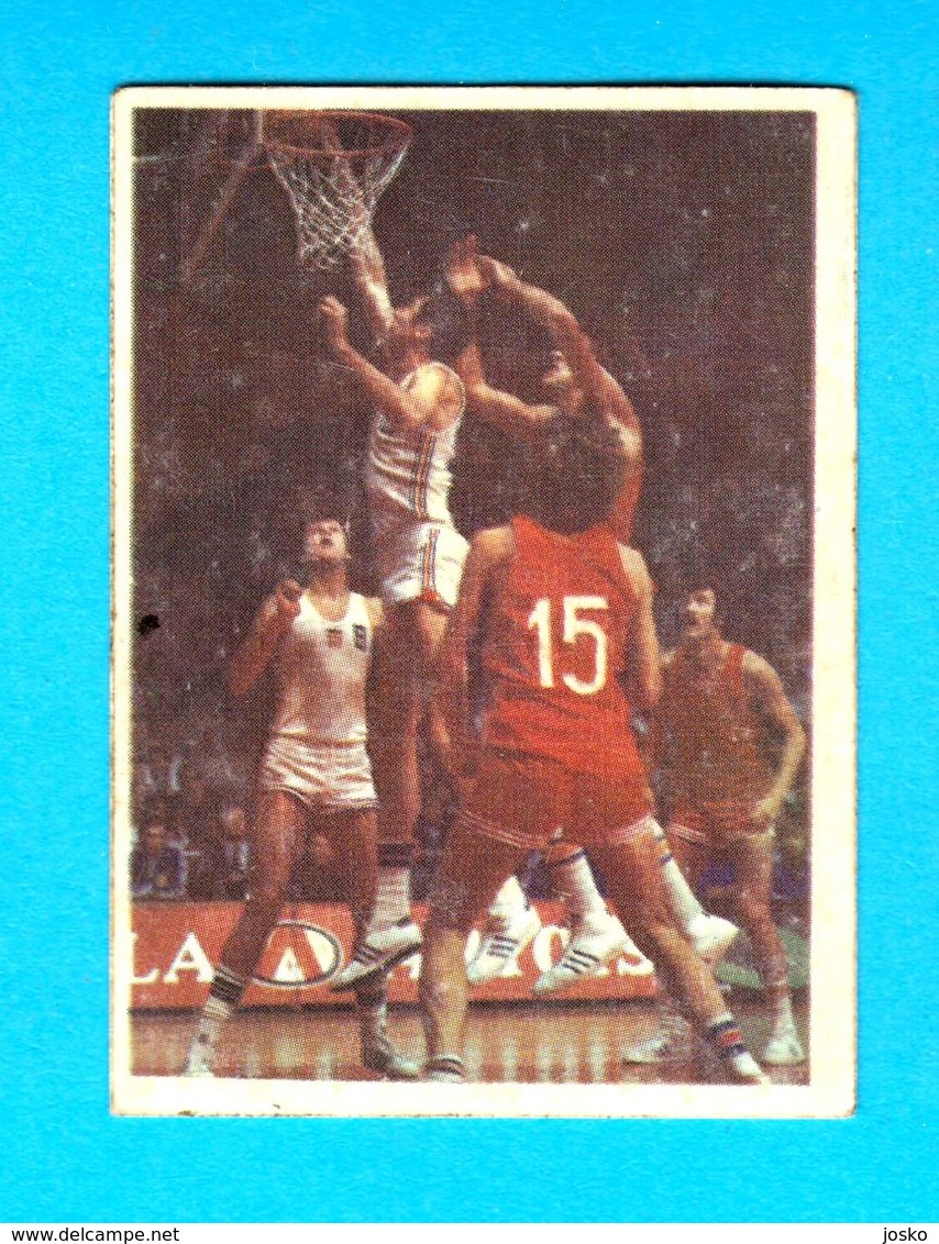 VLADIMIR TKACHENKO & KRESIMIR COSIC - Yugoslav Basketball Card 1987.* PBC CSKA Moscow Russia USSR Pallacanestro - 1980-1989