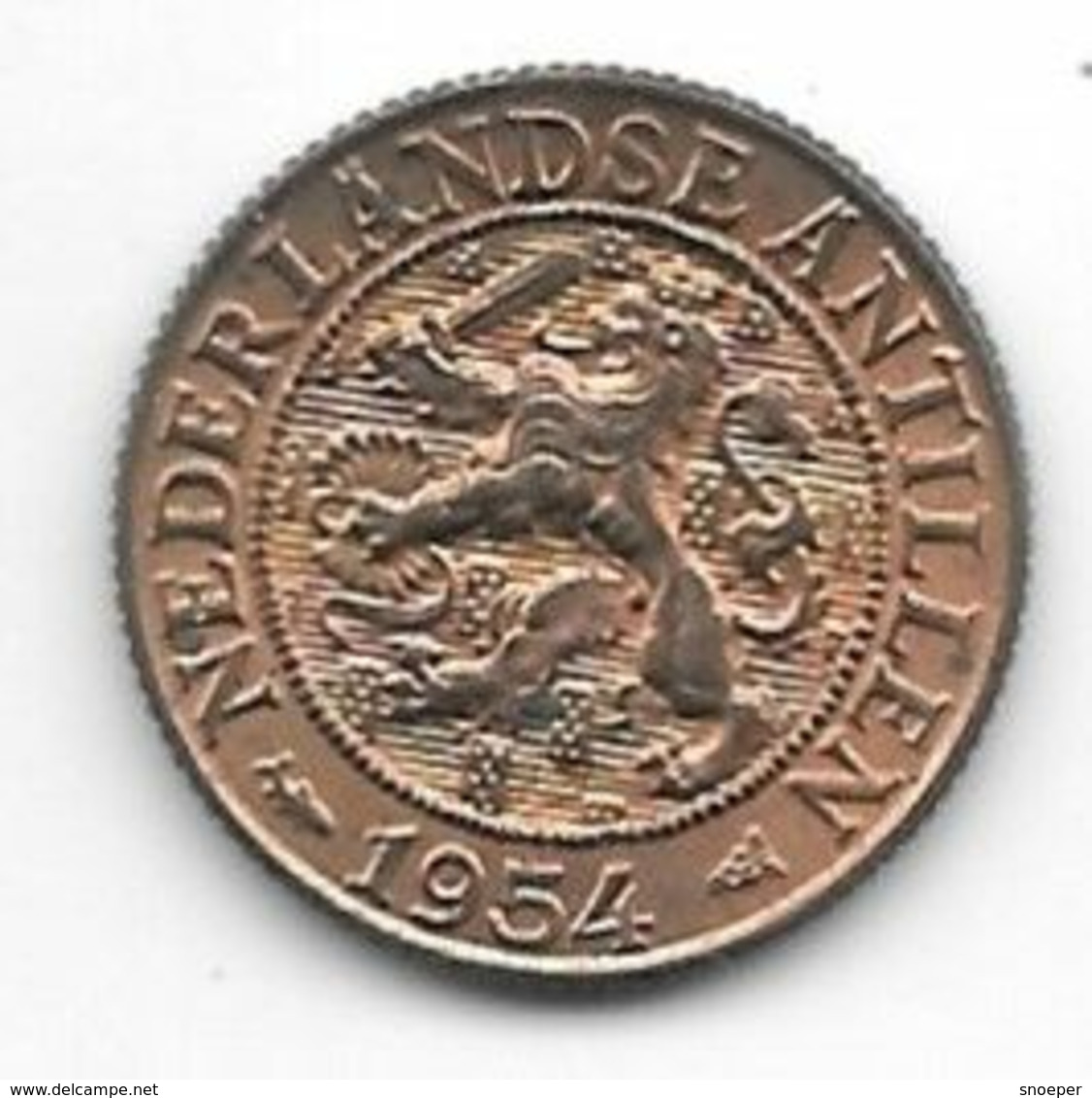 *netherlands Antilles 1 Cent 1954  Km 1  Unc /ms63 - Netherlands Antilles