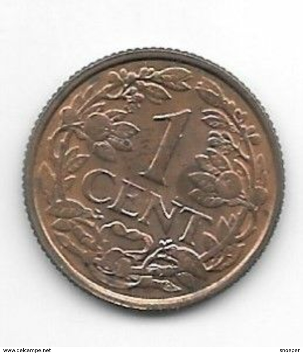 *netherlands Antilles 1 Cent 1954  Km 1  Unc /ms63 - Nederlandse Antillen