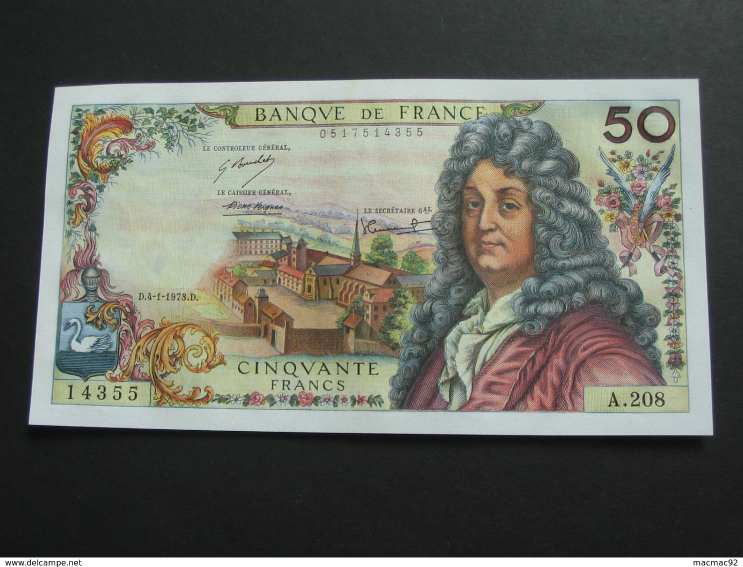 50 Francs - Cinquante Francs RACINE  4-1-1973   **** EN ACHAT IMMEDIAT **** - 50 F 1962-1976 ''Racine''