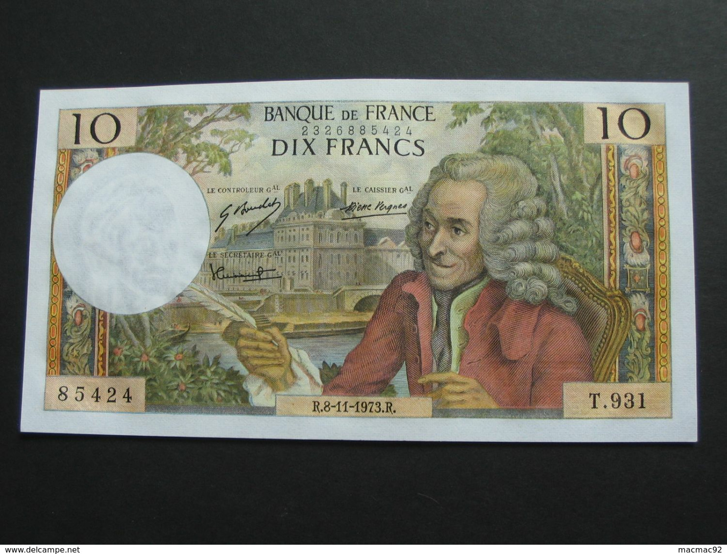 10 Francs - 10 Francs VOLTAIRE  8-11-1973   **** EN ACHAT IMMEDIAT **** - 10 F 1963-1973 ''Voltaire''
