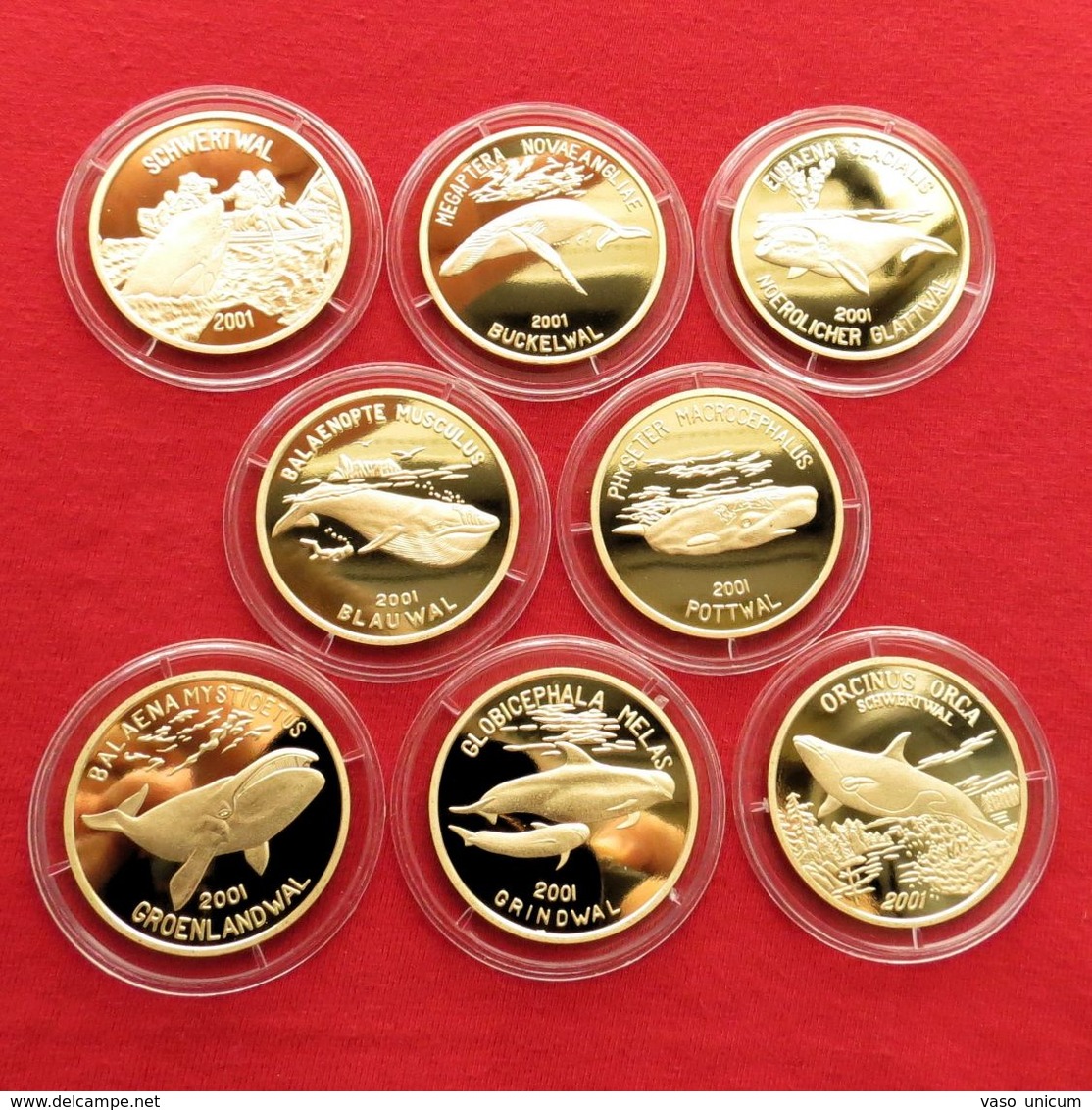 North Korea 8 X 20 Won 2001 Whales - Korea (Nord-)