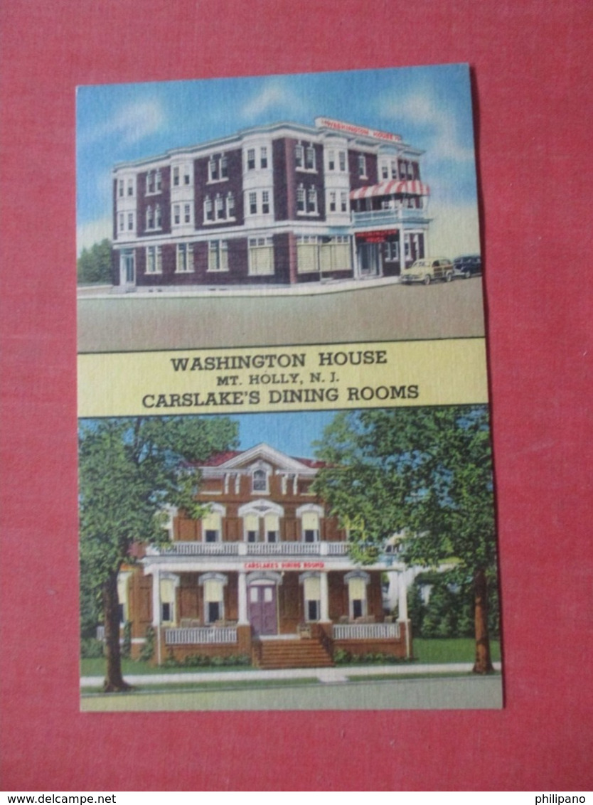 Washington House Carslake's Dining Rooms  Mt. Holly    New Jersey  Ref 4258 - Autres & Non Classés