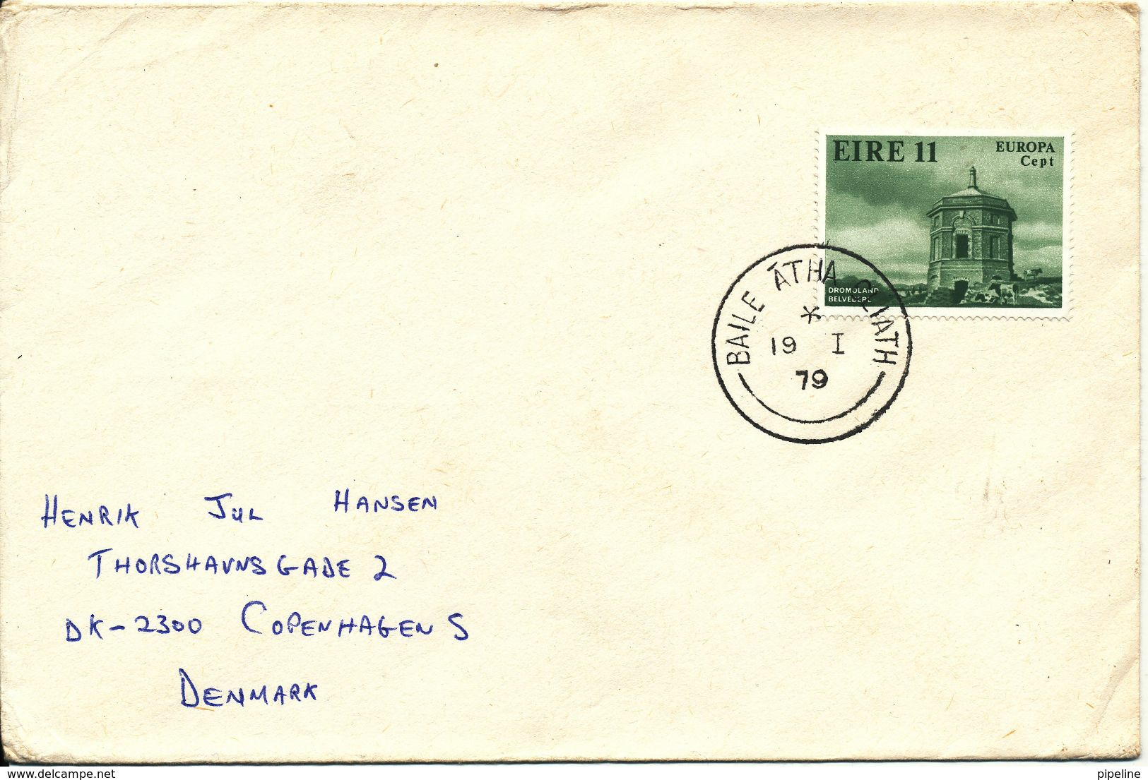 Ireland Cover Sent To Denmark Baile Atha Cliath 19-1-1979 With EUROPA CEPT 1978 Stamp - Lettres & Documents