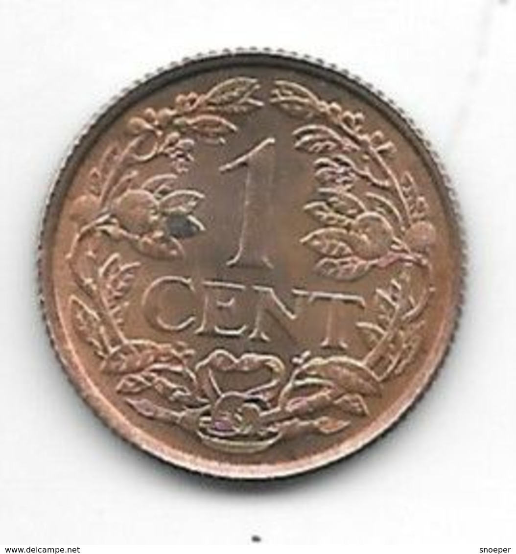 *netherlands Antilles 1 Cent 1963  Km 1  Unc /ms63 - Netherlands Antilles