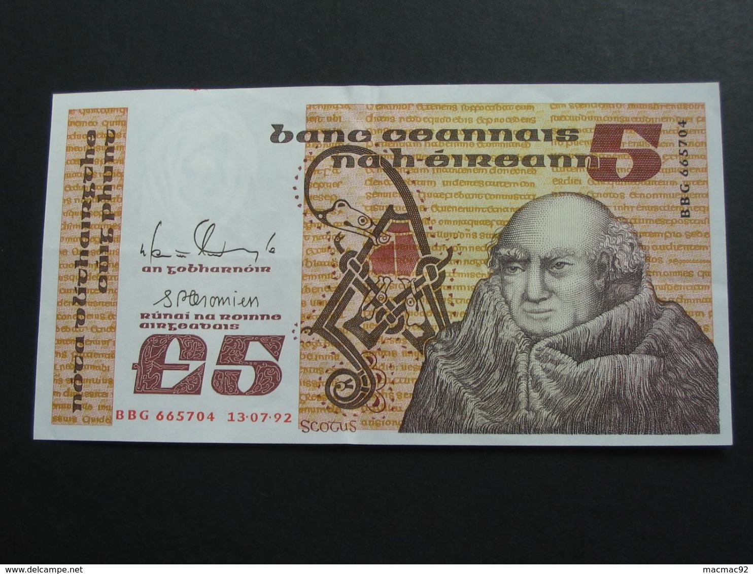 5 Five Pound  1992 - IRLANDE - The Central Bank Of Ireland   **** EN  ACHAT IMMEDIAT  **** - Ierland