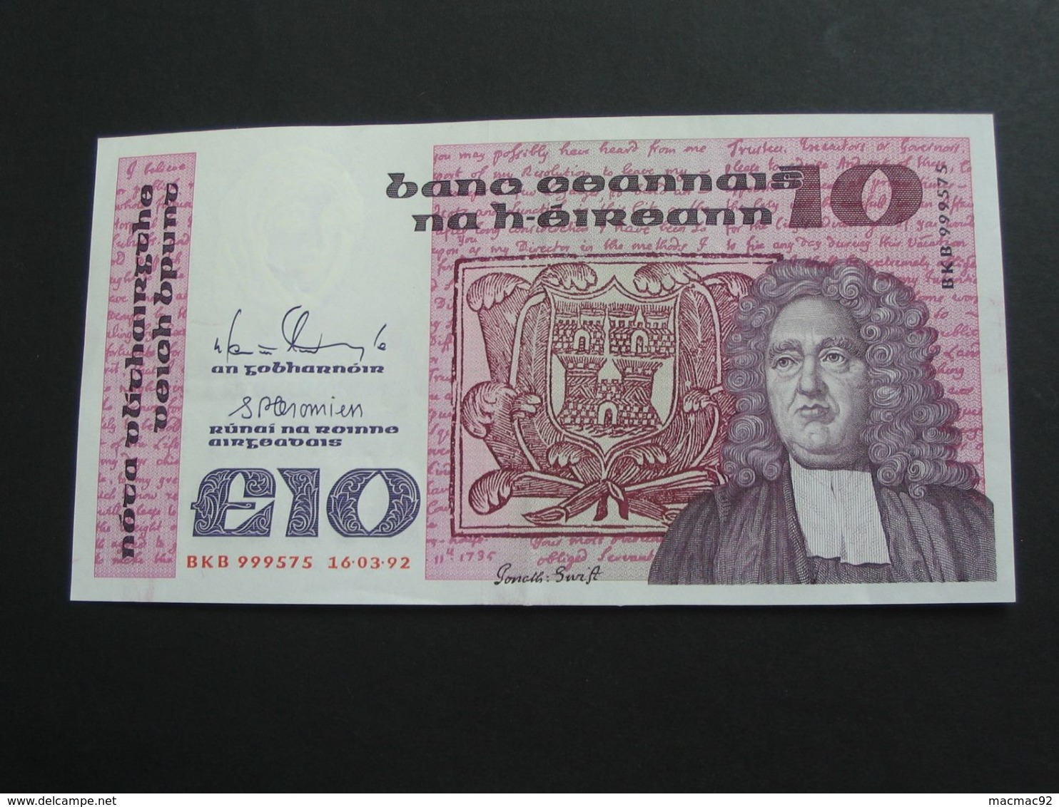 10 Ten Pounds  1992 - IRLANDE - The Central Bank Of Ireland   **** EN  ACHAT IMMEDIAT  **** - Ireland
