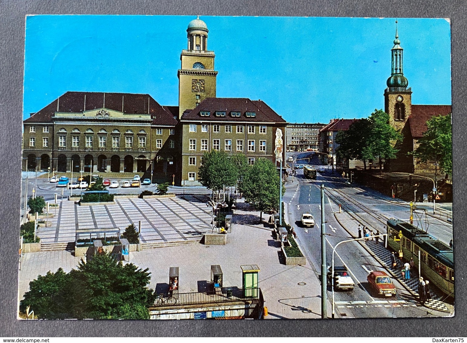 Witten Rathausplatz Strassenbahn/ Oldtimer Autos - Witten