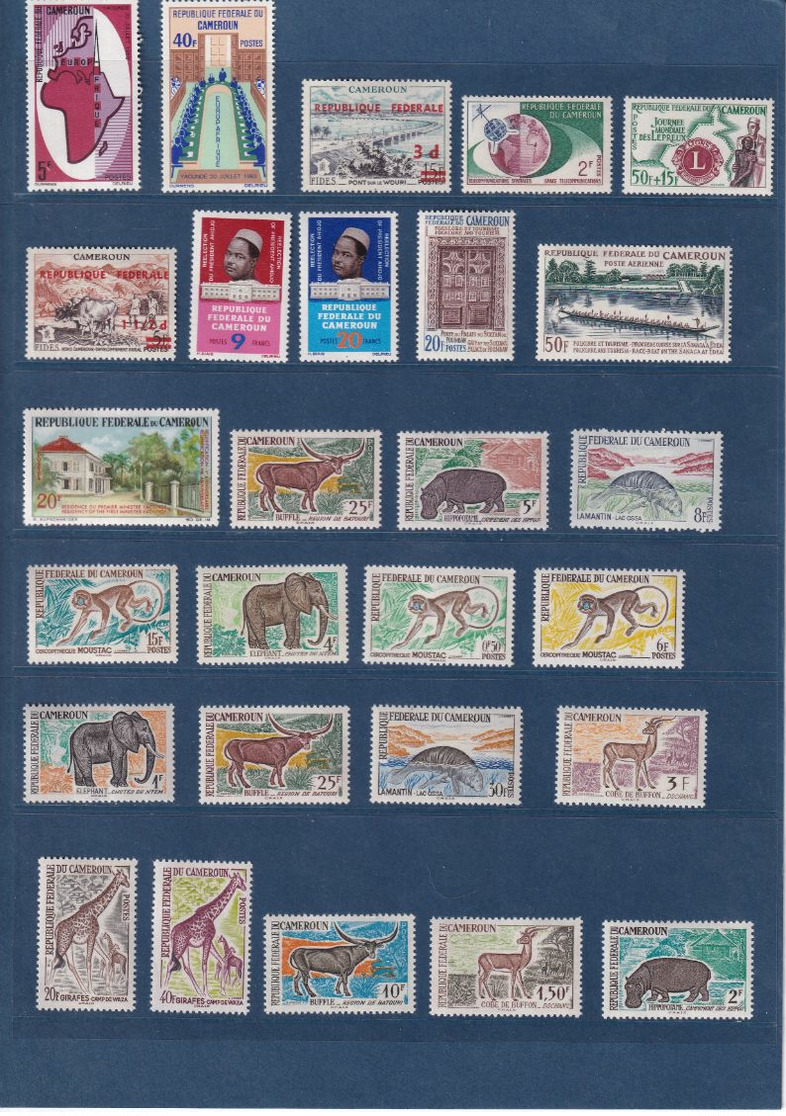 CAMEROUN - 1960 à 1980 - 161 Timbres Neuf** - TTB Etat - Superbe Lot Avec Très Belle Cote - Sammlungen (ohne Album)