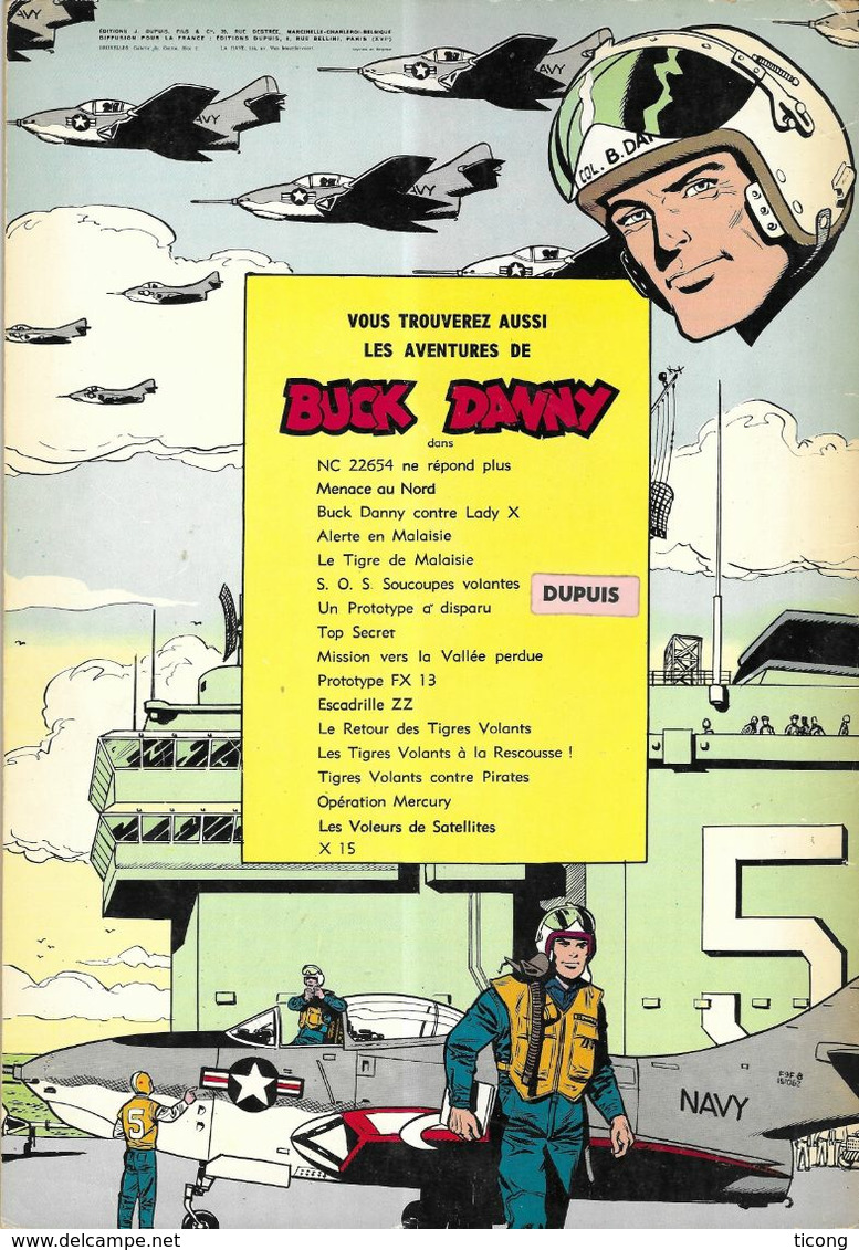 BD BUCK DANNY - LES TIGRES VOLANTS A LA RESCOUSSE DE CHARLIER HUBINON - RARE EDITION BELGE DE 1965 ( VOIR LES SCANNERS ) - Buck Danny