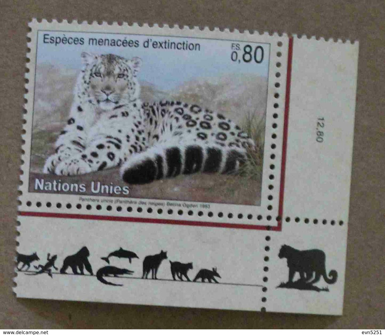 Ge93-01 : Nations-Unies (Genève) / Protection De La Nature - Panthera Uncia (Panthère Des Neiges Ou Léopard Des Neiges) - Unused Stamps