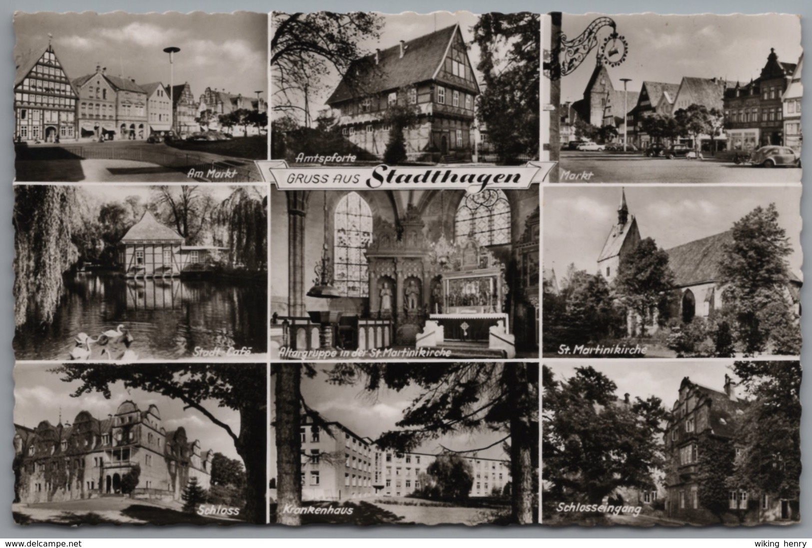 Stadthagen - S/w Mehrbildkarte 1 - Stadthagen