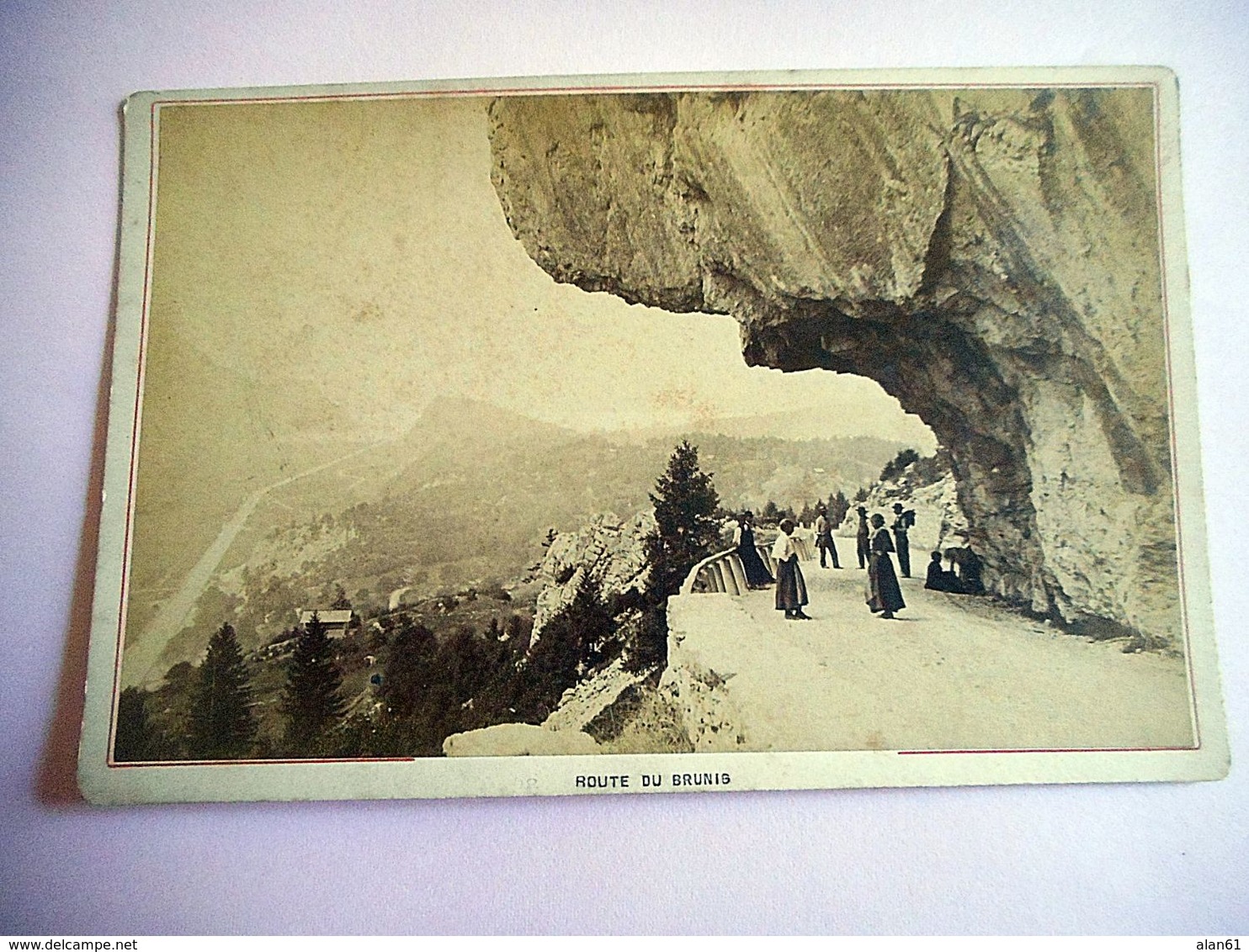 PHOTO GRAND CDV 19 EME ROUTE DU BRUNIS Photo GARCIN A GENEVE SUISSE - Alte (vor 1900)