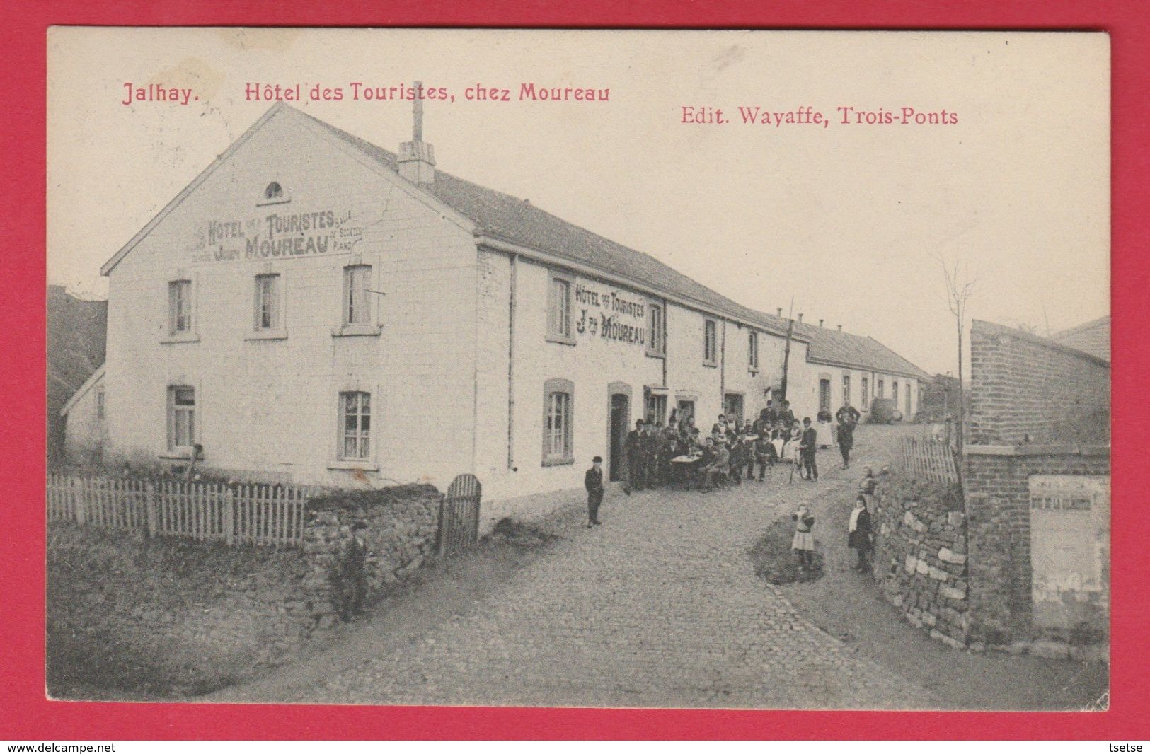 Jalhay - Hôtel Des Touristes , Chez Moureau ... Belle Animation - 1909 ( Voir Verso ) - Jalhay