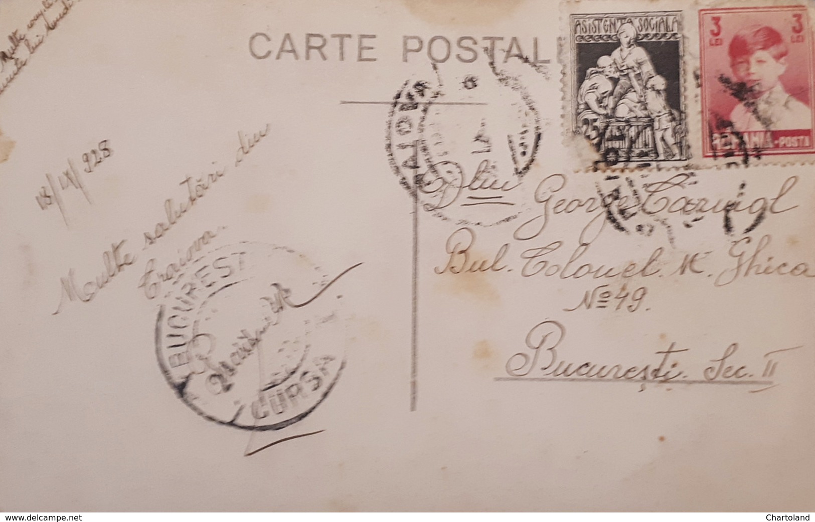 Cartolina - Liceul Militar Din Craiova - 1928 - Non Classificati