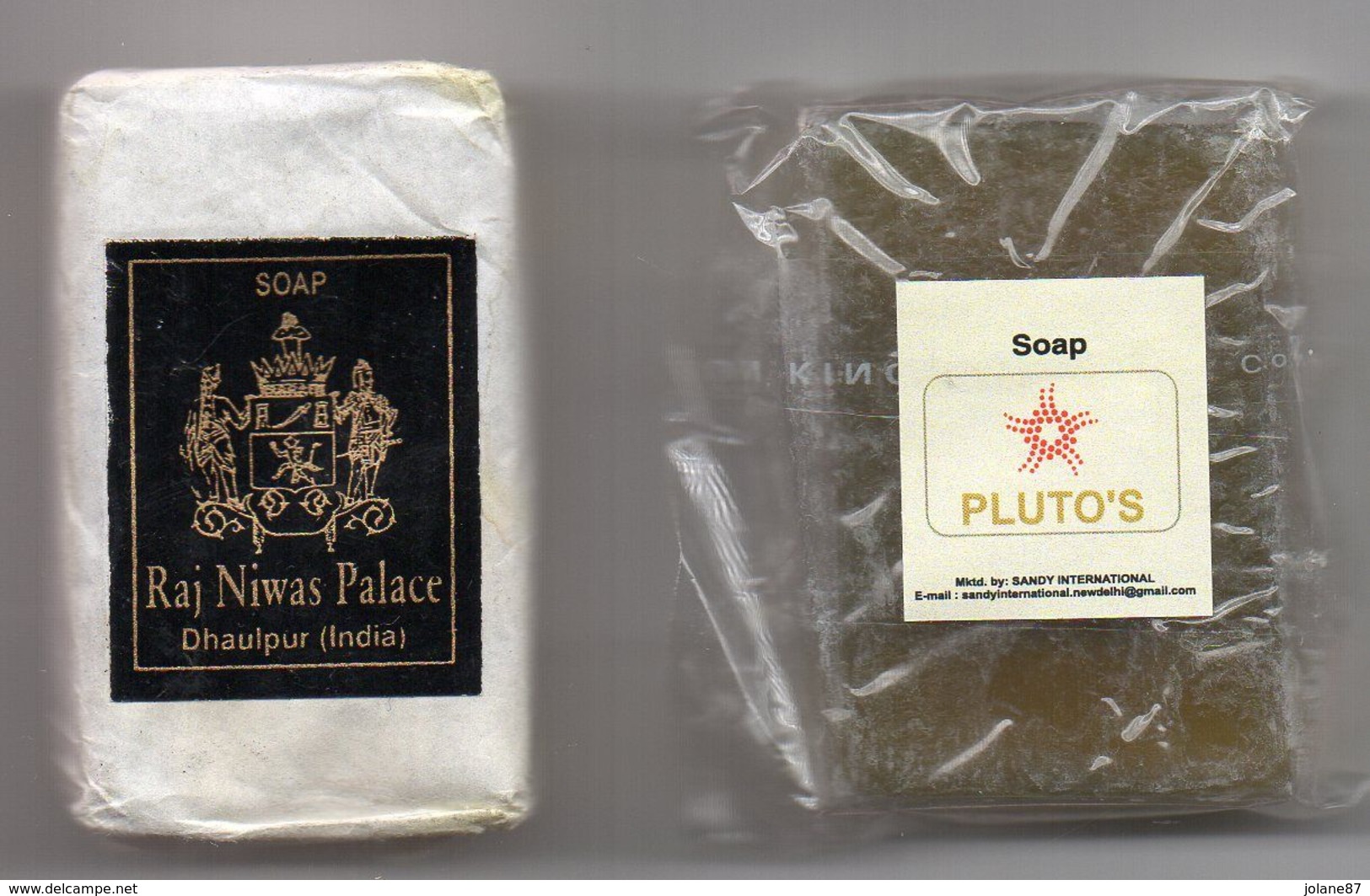 SAVONNETTES -   PETITS SAVONS   INDE -    SOAP RAJ NIWAS PALACE   +   SOAP PLUTO S - Kosmetika