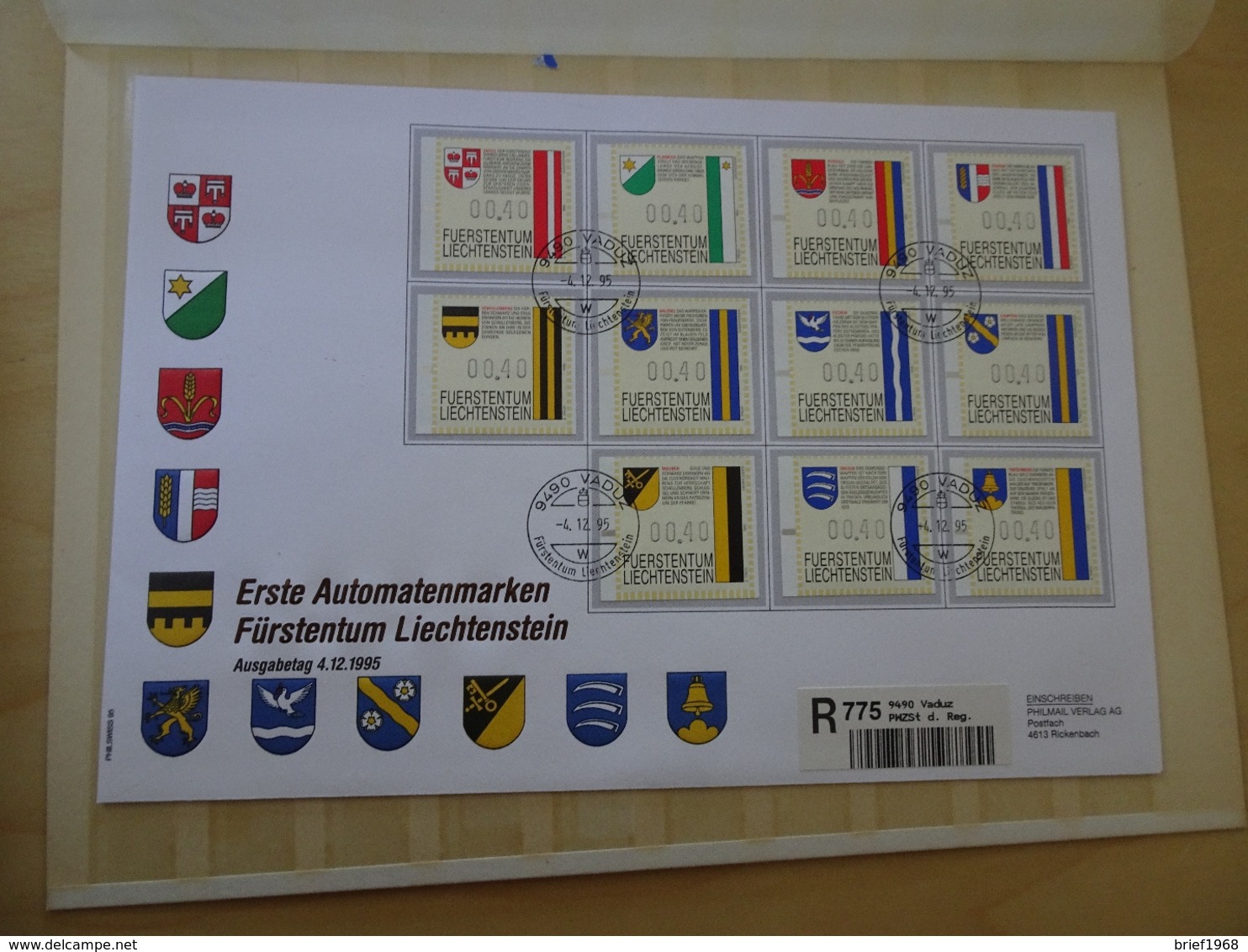 Liechtenstein ATM 1-11 FDC (15070) - FDC