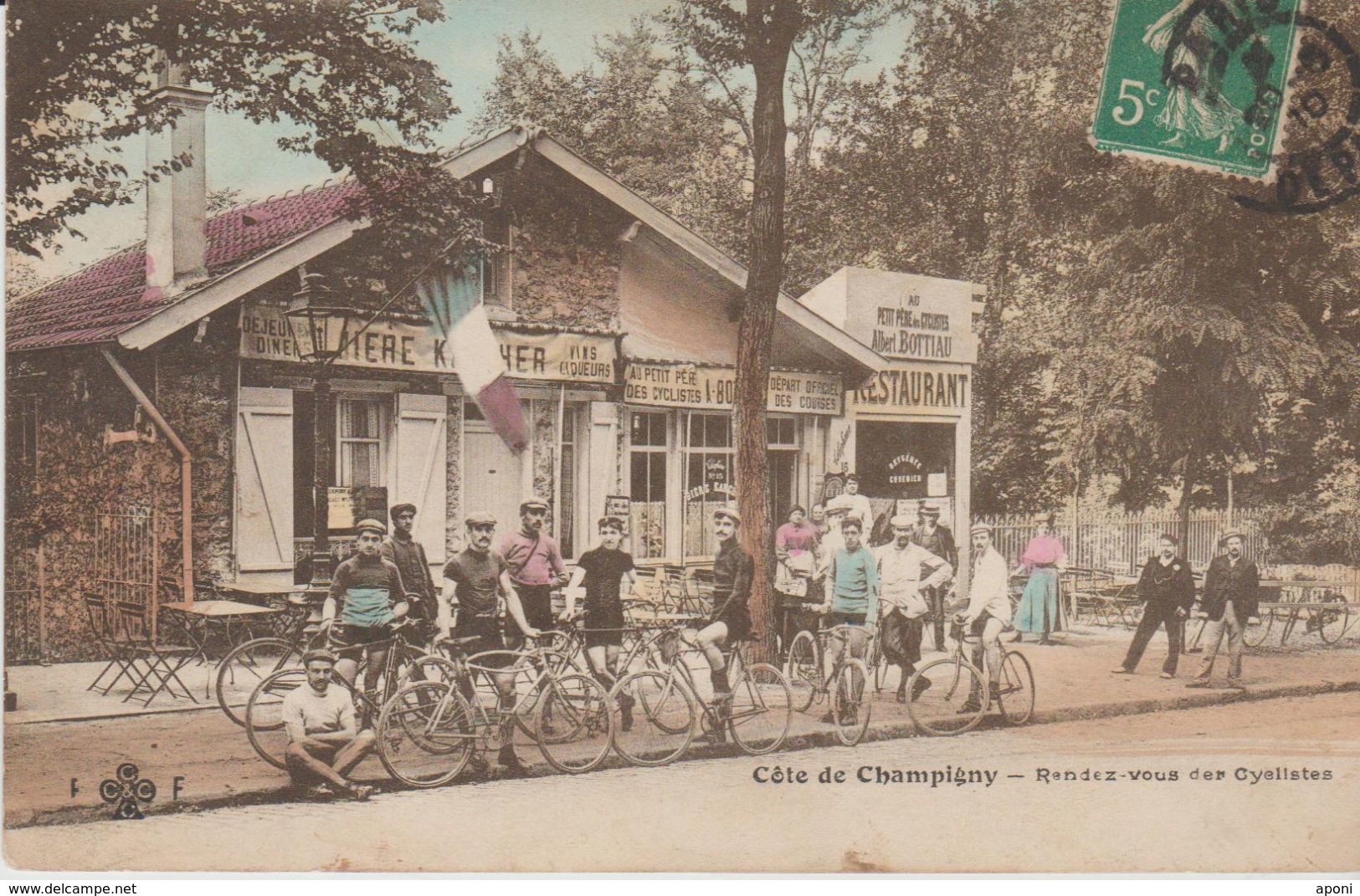 94 .CHAMPIGNY ( La Cote Rendez Vous Des Cyclistes ) CARTE COLORISEE - Champigny Sur Marne