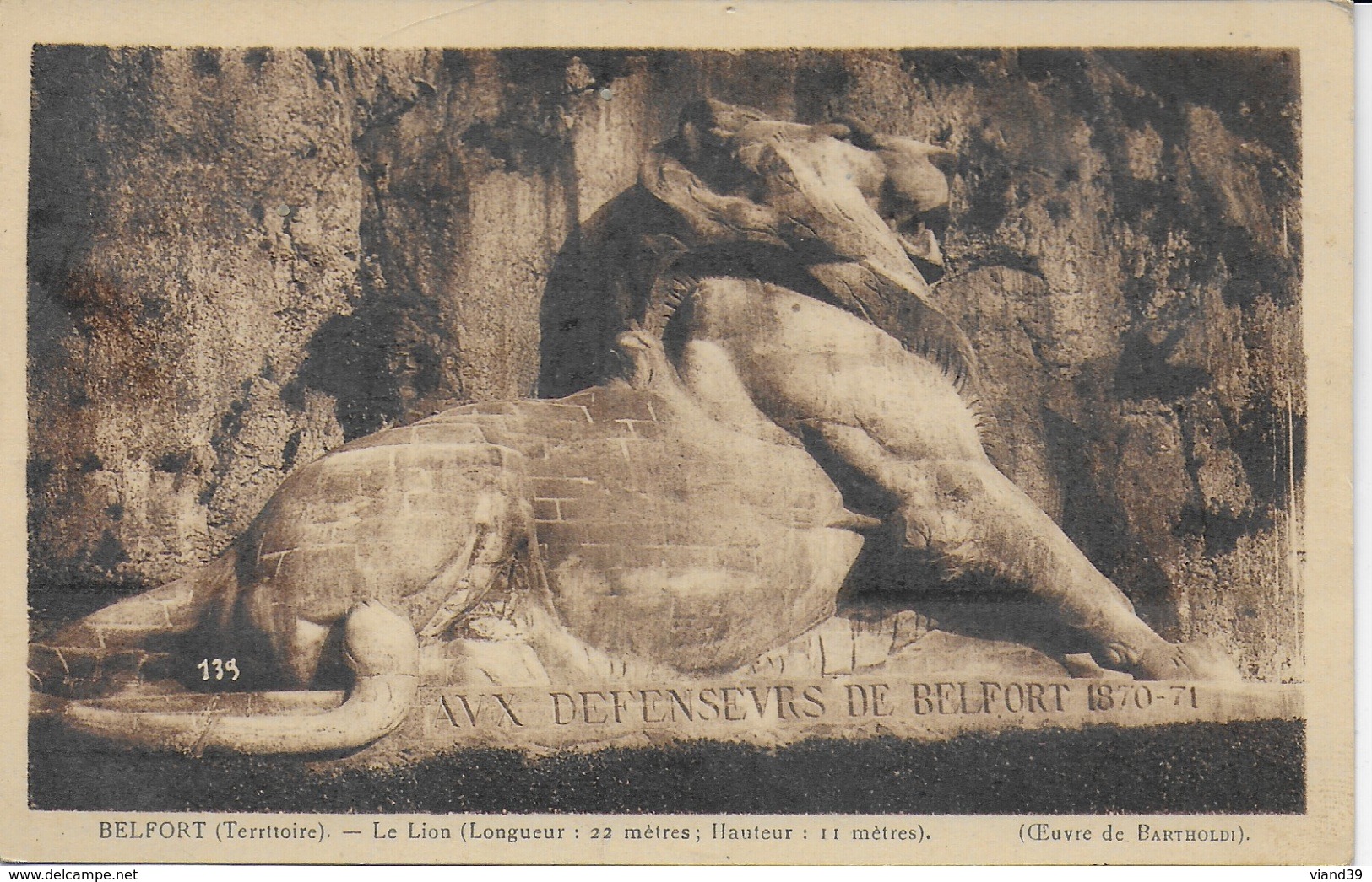 Territoire De Belfort - Le Lion Oeuvre De Bartholdi - Belfort – Le Lion