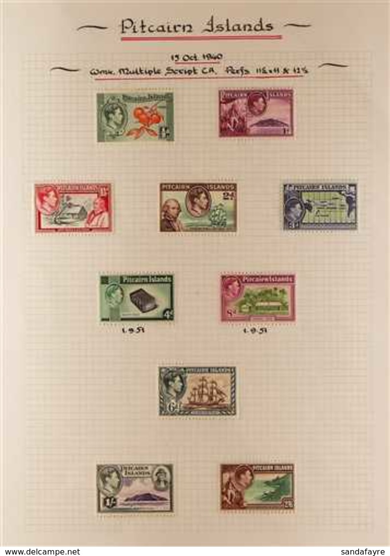 1937 - 1957 MINT COLLECTION WITH FORERUNNERS Fresh Mint Collection With Geo VI And QEII Issues Complete To 1957 With Add - Islas De Pitcairn