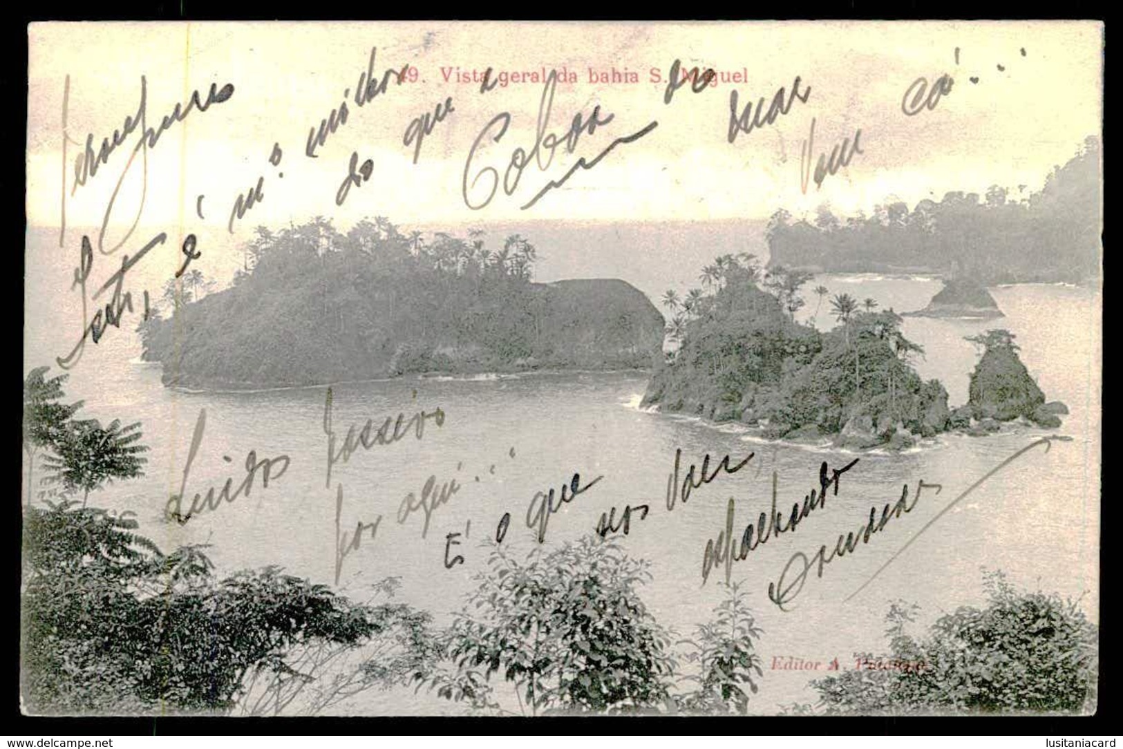 SÃO TOMÉ E PRÍNCIPE -  Vista Geral Da Bahia S. Miguel. ( Ed. A. Palanque Nº 49) Carte Postale - Sao Tome And Principe