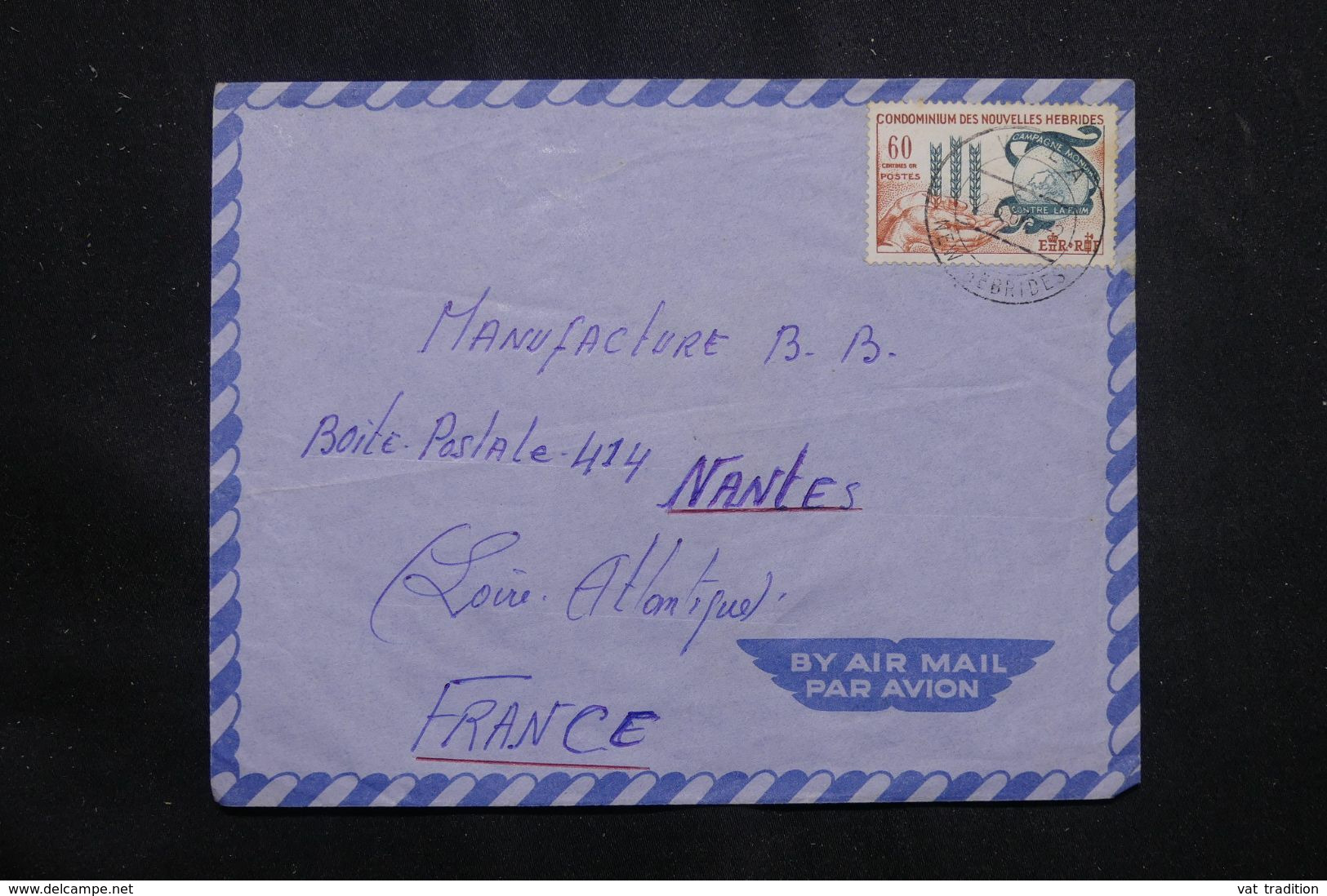 NOUVELLE HÉBRIDES - Enveloppe De Vila Pour Nantes En 1964  - L 65854 - Lettres & Documents