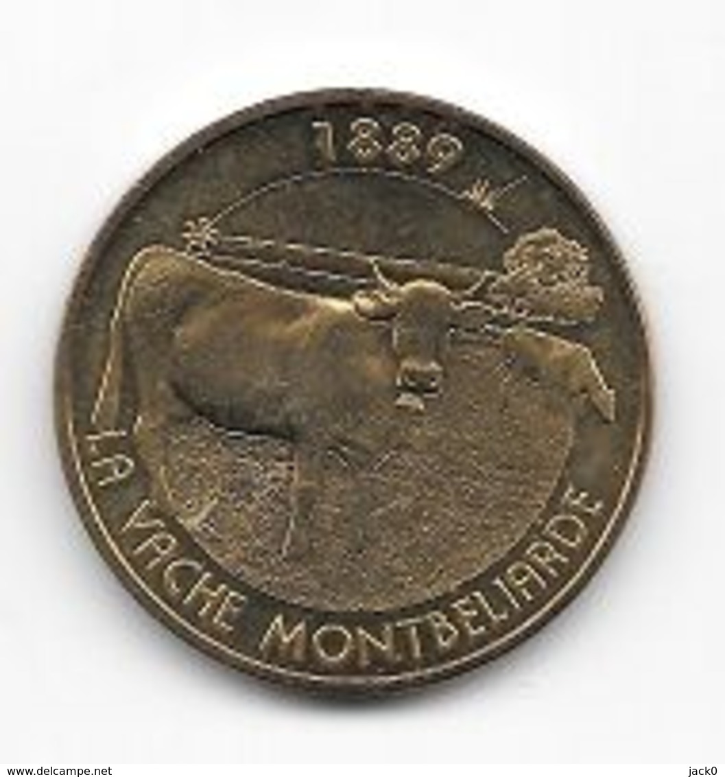 Médaille Touristique, Ville, Monnaie De Paris  2015, Animal, 1889  LA  VACHE  MONTBÉLIARDE  ( 01 ) - 2015