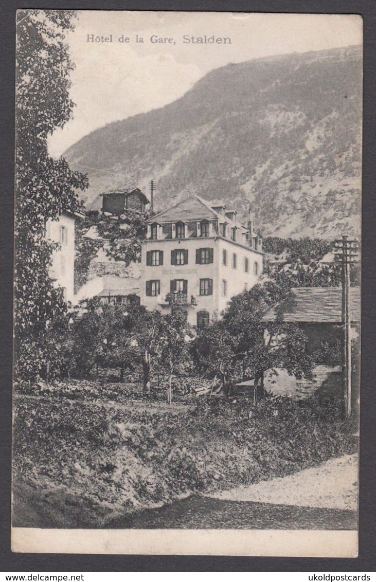 CPA  Suisse, STALDEN Hotel De La Gare - Stalden