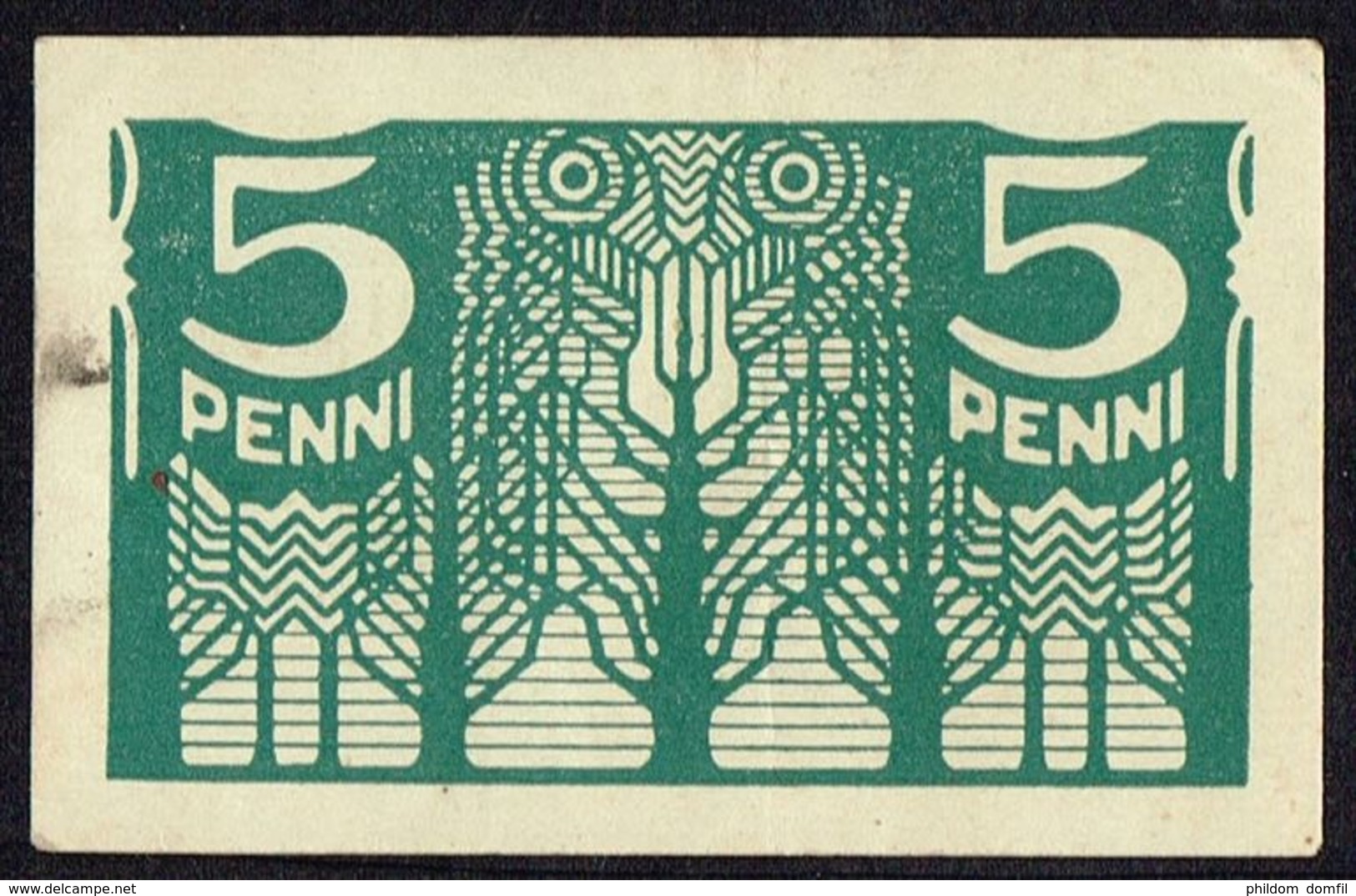 Ref. 4275-4778 - BIN ESTONIA . 1919. ESTONIA 5 PENNI 1919 - Estonia