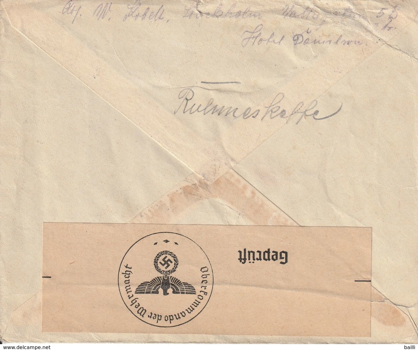 Suède Lettre Censurée Pour L'Allemagne - 1930- ... Franqueo II